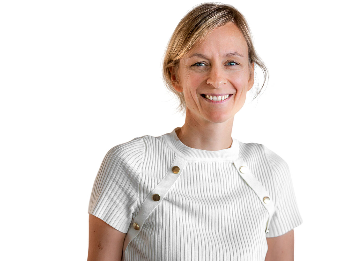 Blonde Frau mit zurückgebundenen Haaren | Credit: DIGITAL MILE Linz