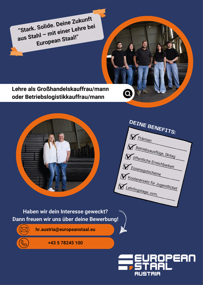 Bewerbungsinfos | Credit: European Staal Austria GmbH
