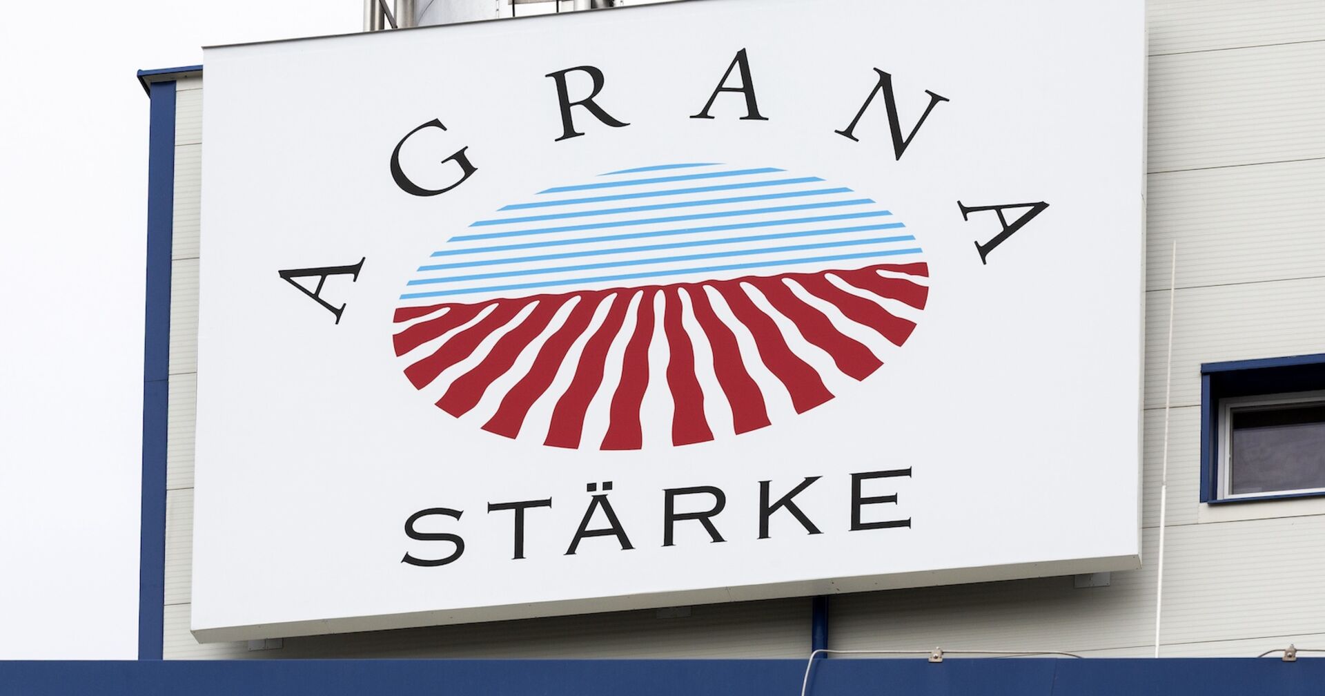 Großes Fabrikschild mit Agrana Stärke