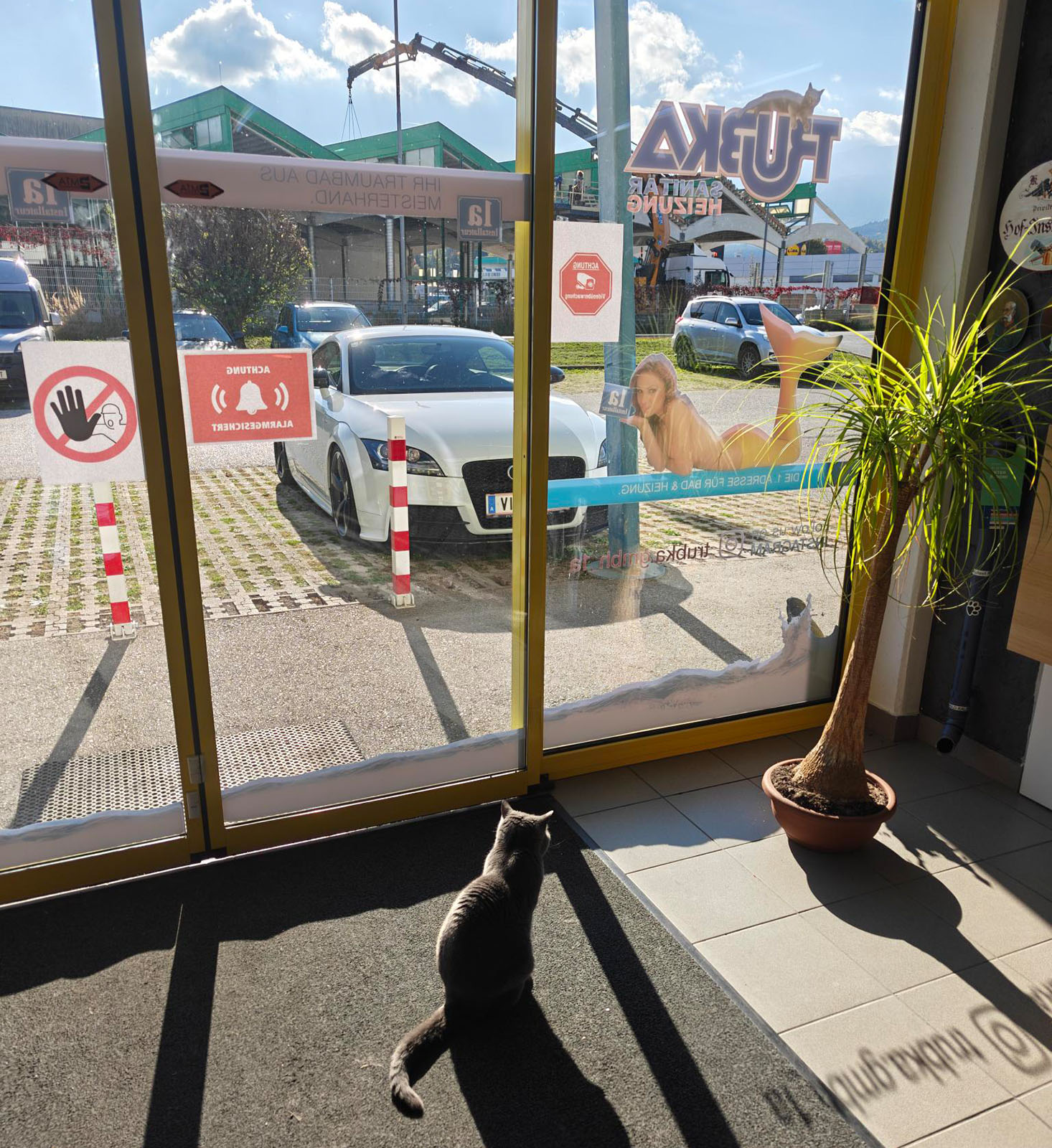 Corona schaut sich die Baustelle an | Credit: Lilli Platzer