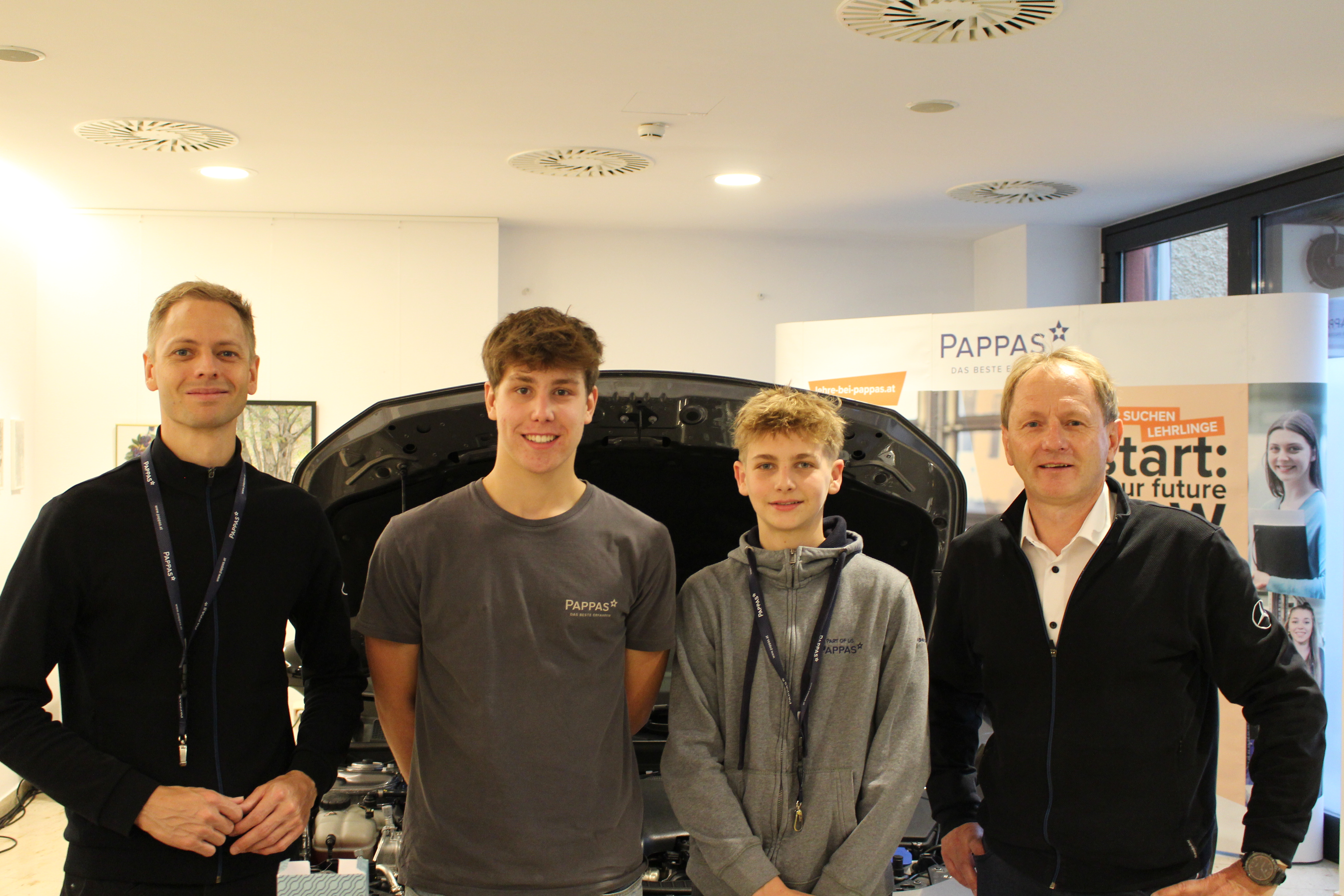 Pappas Maishofen: Mirco Scharff, Leon Hutter, Luca Schwabl und Siegfried Schößwendter (v. li.).