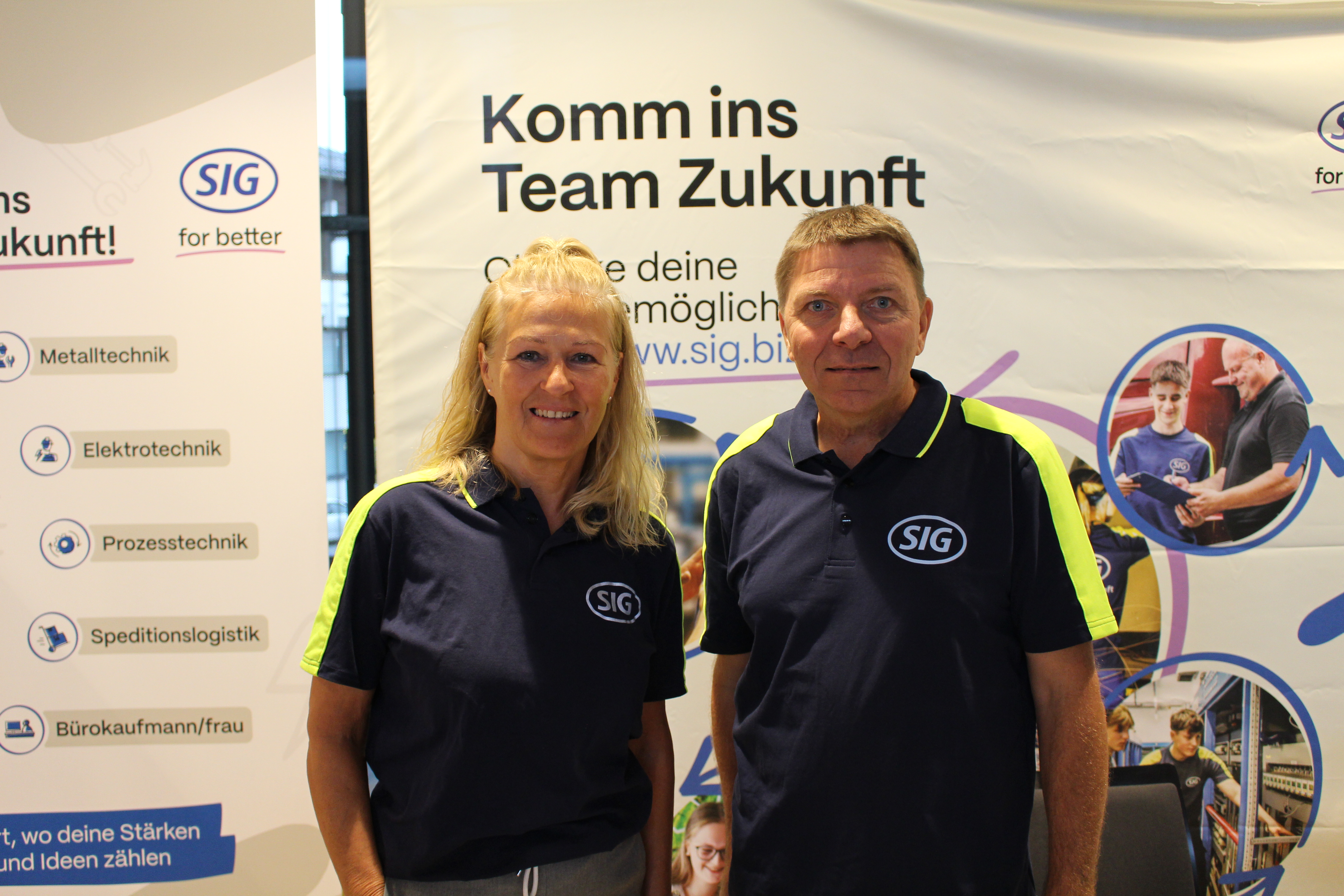 SIG Combibloc, Saalfelden: Monika Wellinger und Raimund Schiffer.