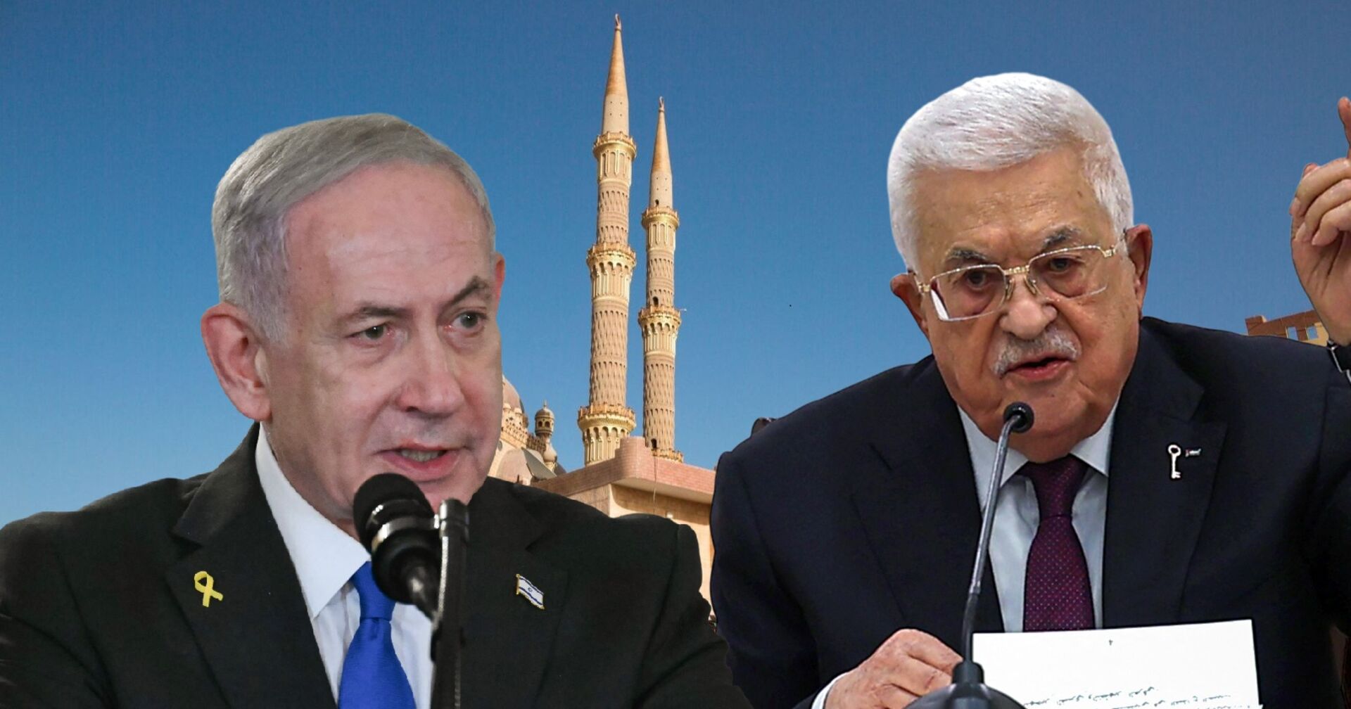 Israels Premierminister Benjamin Netanjahu und Palästinenserpräsident Mahmud Abbas – beide Seiten bestätigten die Unterzeichnung der ersten Phase des Gaza-Friedensplans.