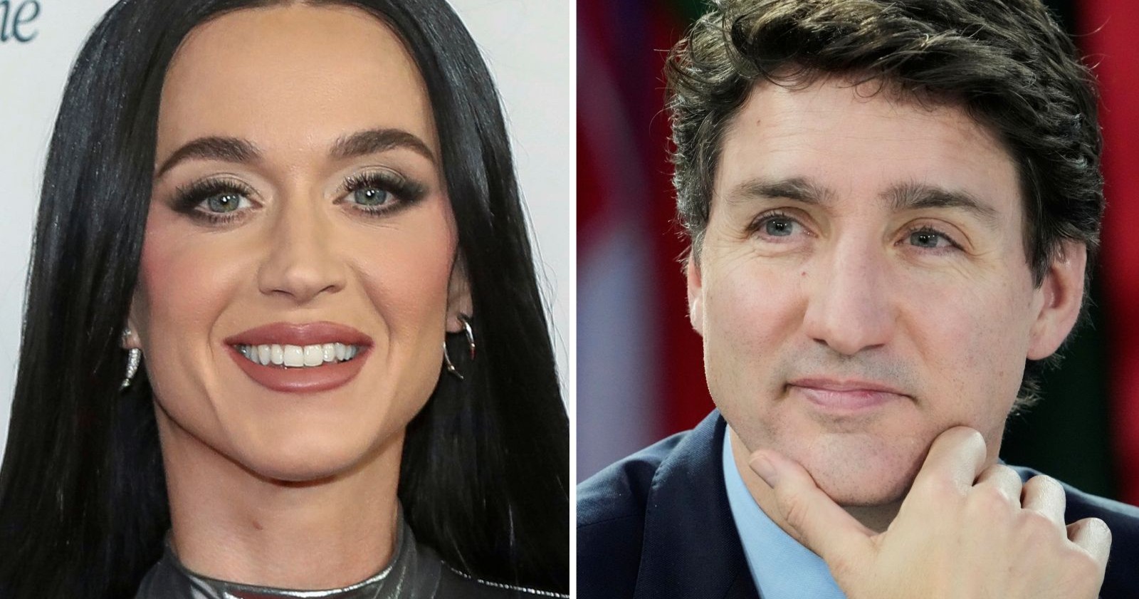 Porträtfotos von Katy Perry und Justin Trudeau, die ihr Liebes-Outing in Paris gefeiert haben.