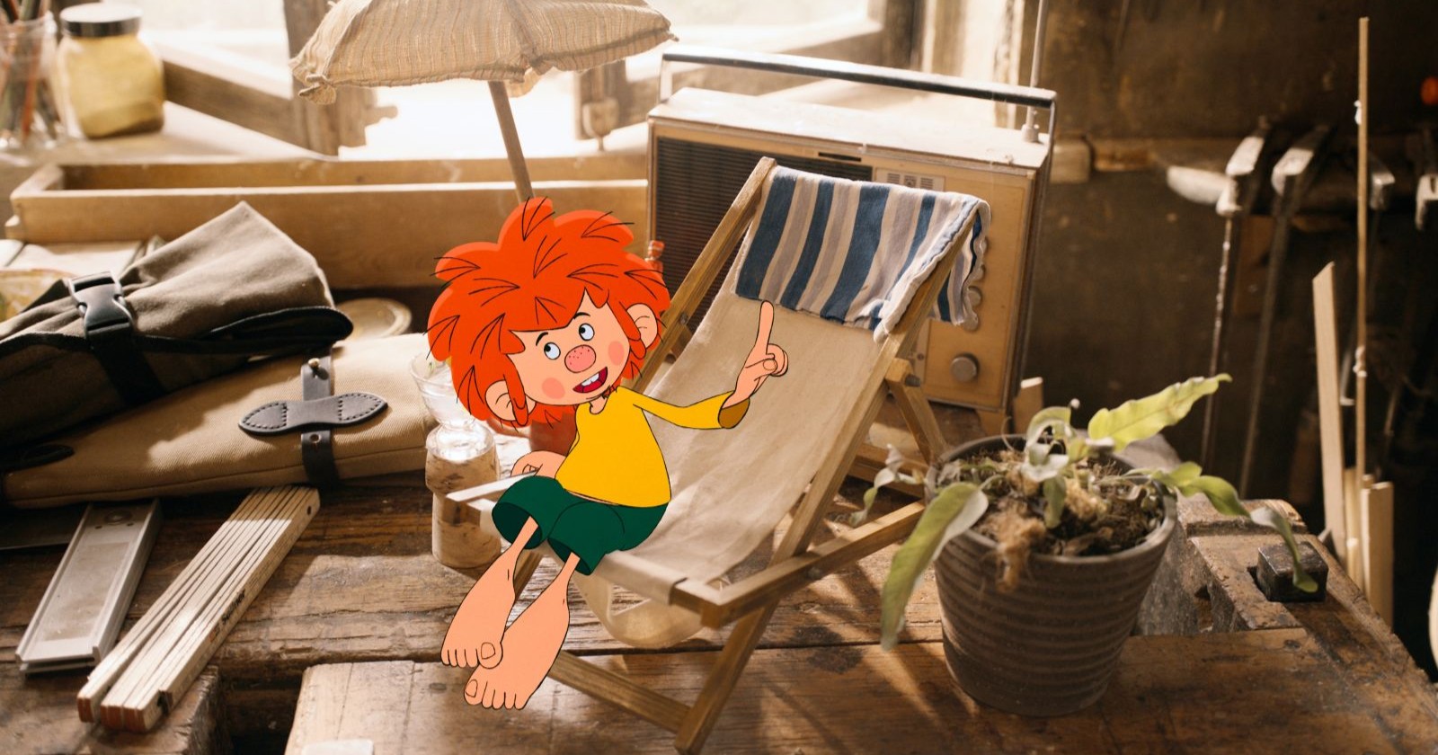 Pumuckl auf einer Liege