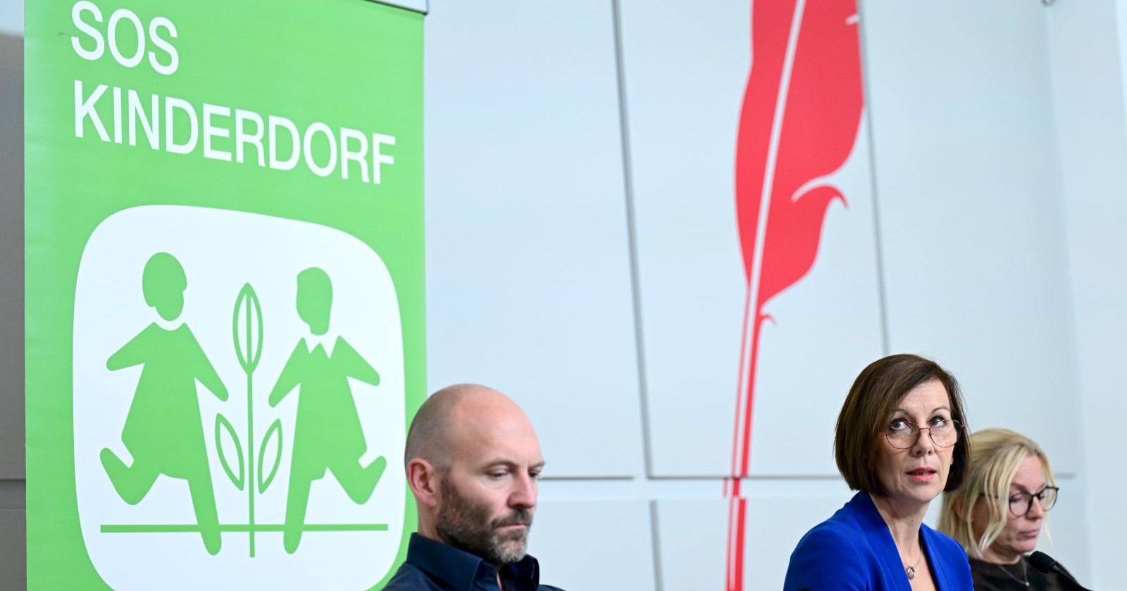 Geschäftsleiter Christian Rudisch, Geschäftsführerin Anne Schlack und Nicole Cerny (SOS-Kinderdorf Guntramsdorf) im Rahmen eines PG von SOS-Kinderdorf mit dem Titel ?Nächste Schritte in der Reformagenda" am Dienstag, 7. Oktober 2025