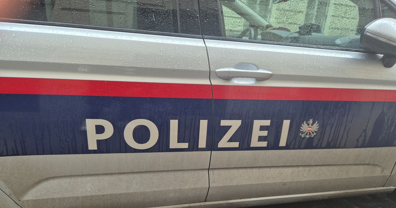 Außenansicht eines Polizeiwagens in Wien