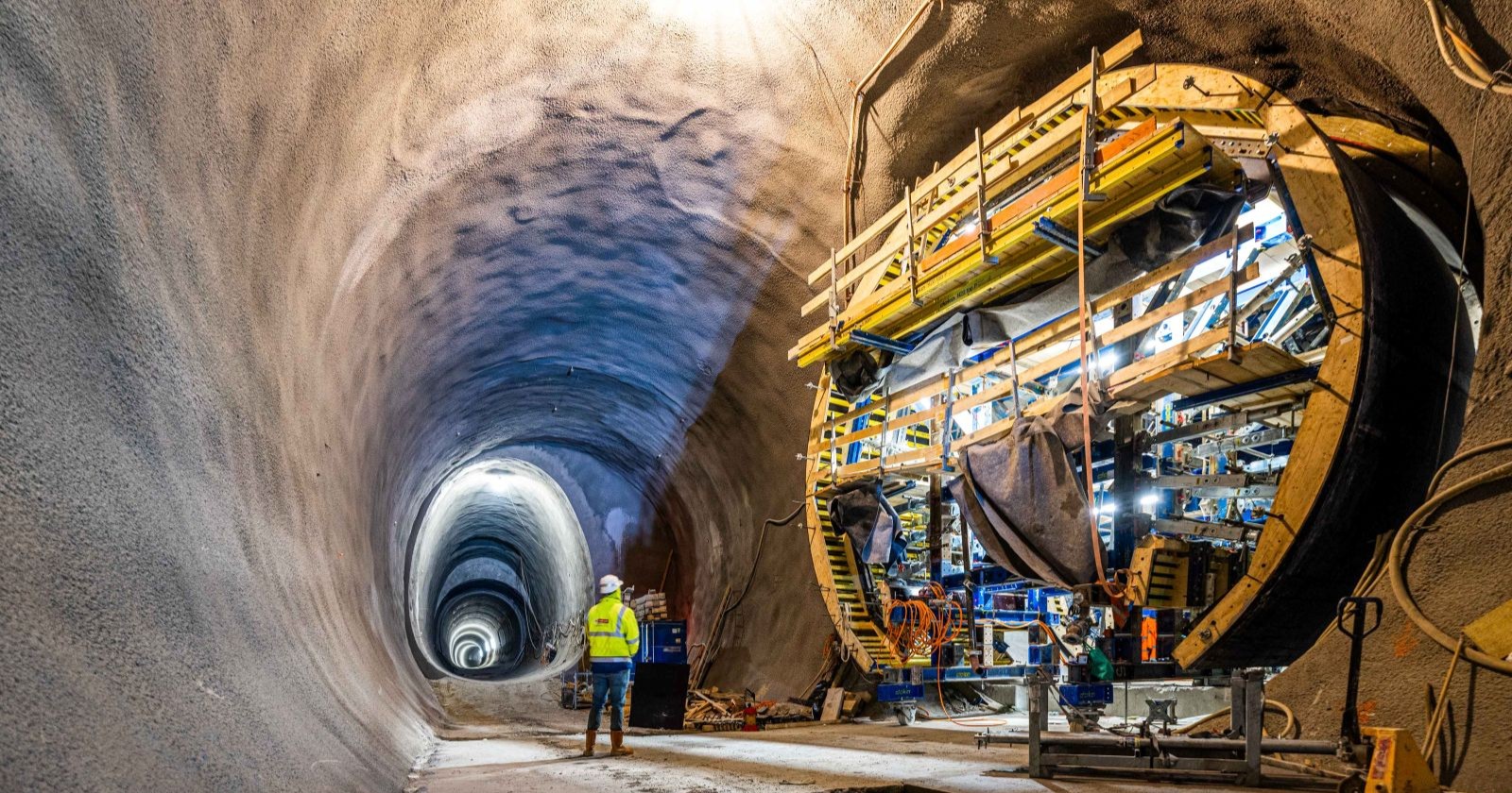 Baustelle in Wiens Untergrund für die U-Bahnlinie U5