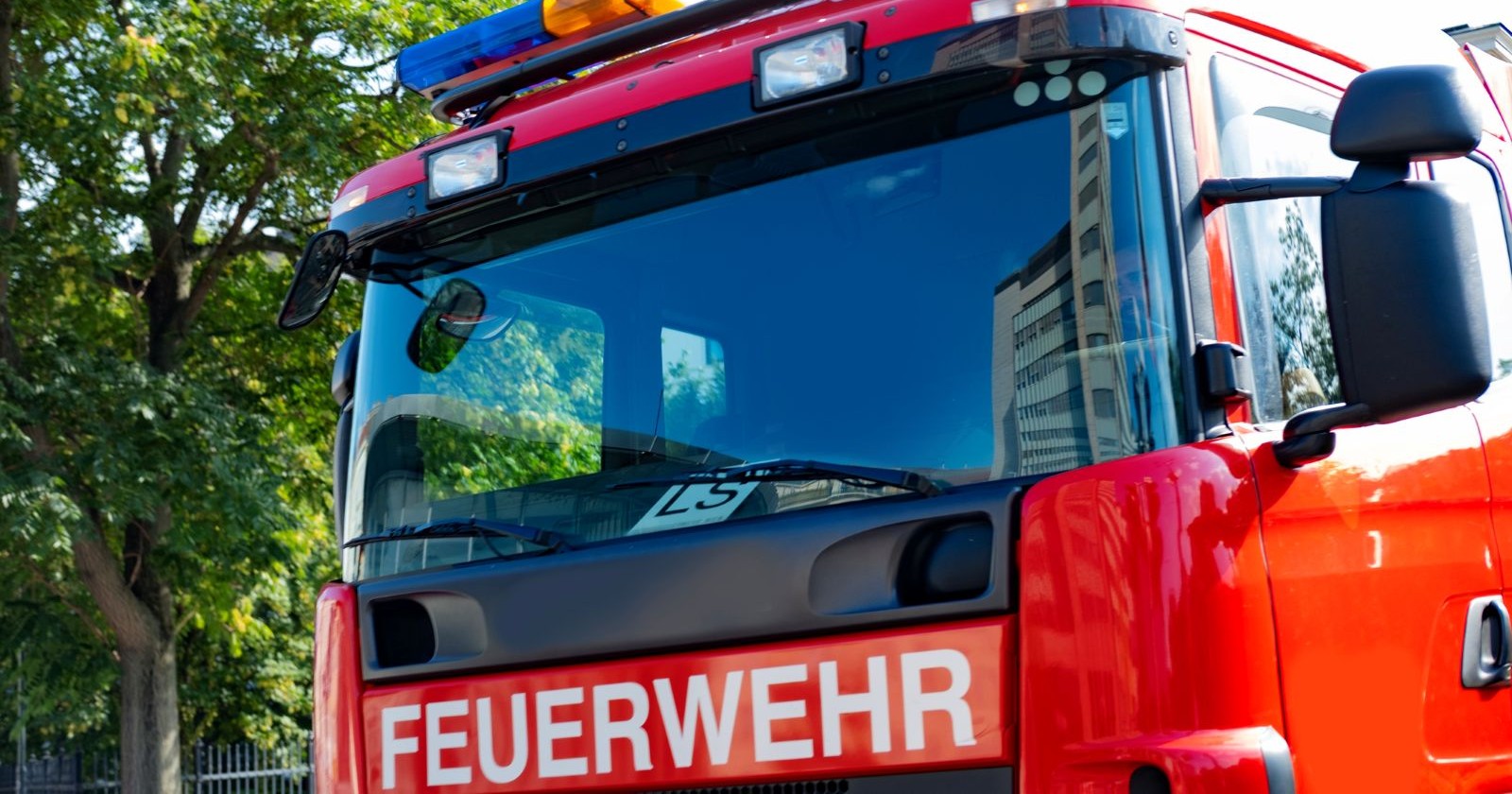 Ansicht eines Feuerwehrwagens der Wiener Berufsfeuerwehr
