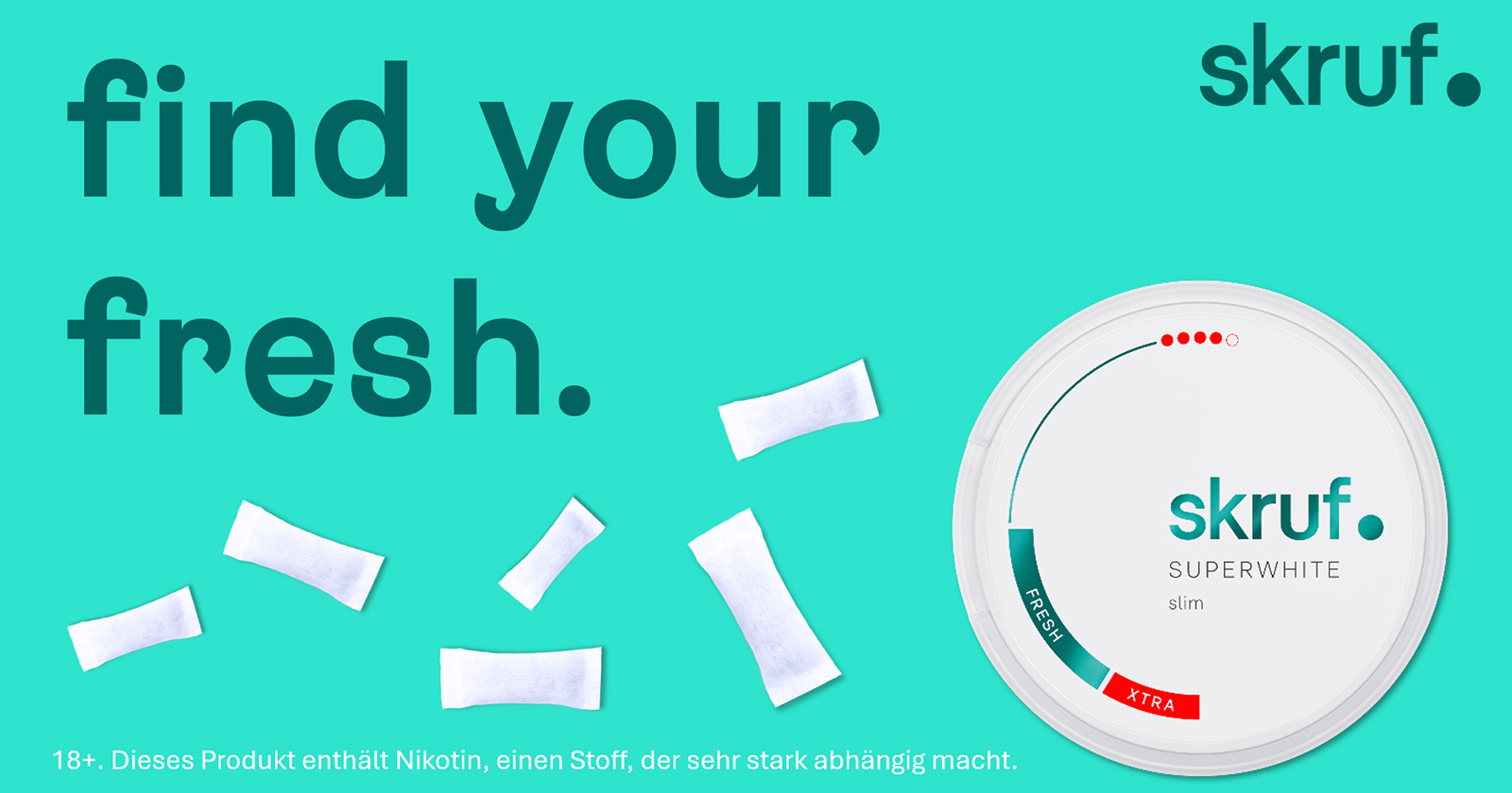 Nikotin Pouches | Credit: skruf