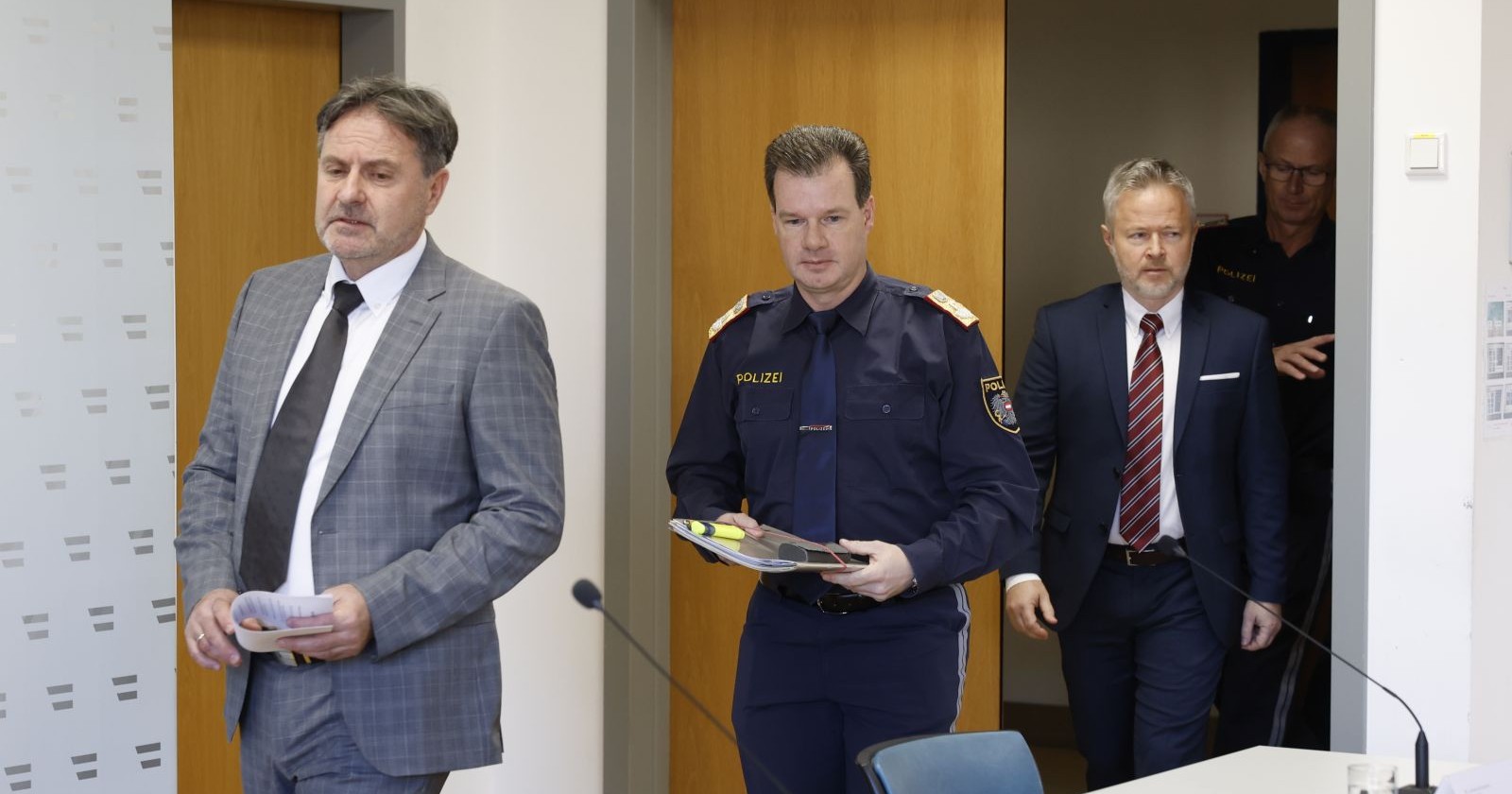 Pressekonferenz zum Ermittlungsstand im Fall Johanna G.: Über den verdächtigen Polizisten wurde die U-Haft verhängt.