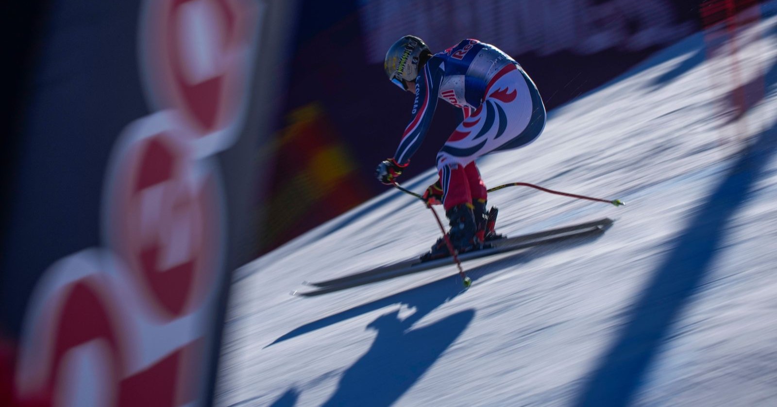Ken Caillot auf der Streif in Kitzbühel während dem zweiten Abfahrtstraining