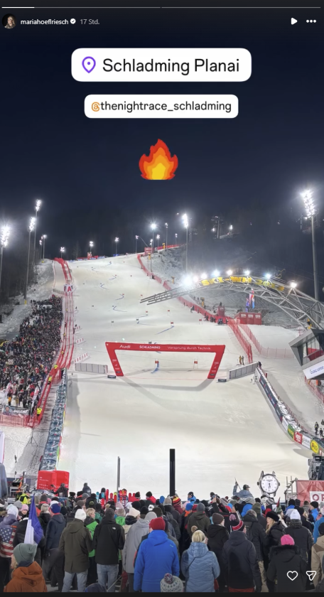 Schladming Nightrace Riesentorlauf/ Maria Höfl-Riesch besucht den Nightrace Riesentorlauf in Schladming