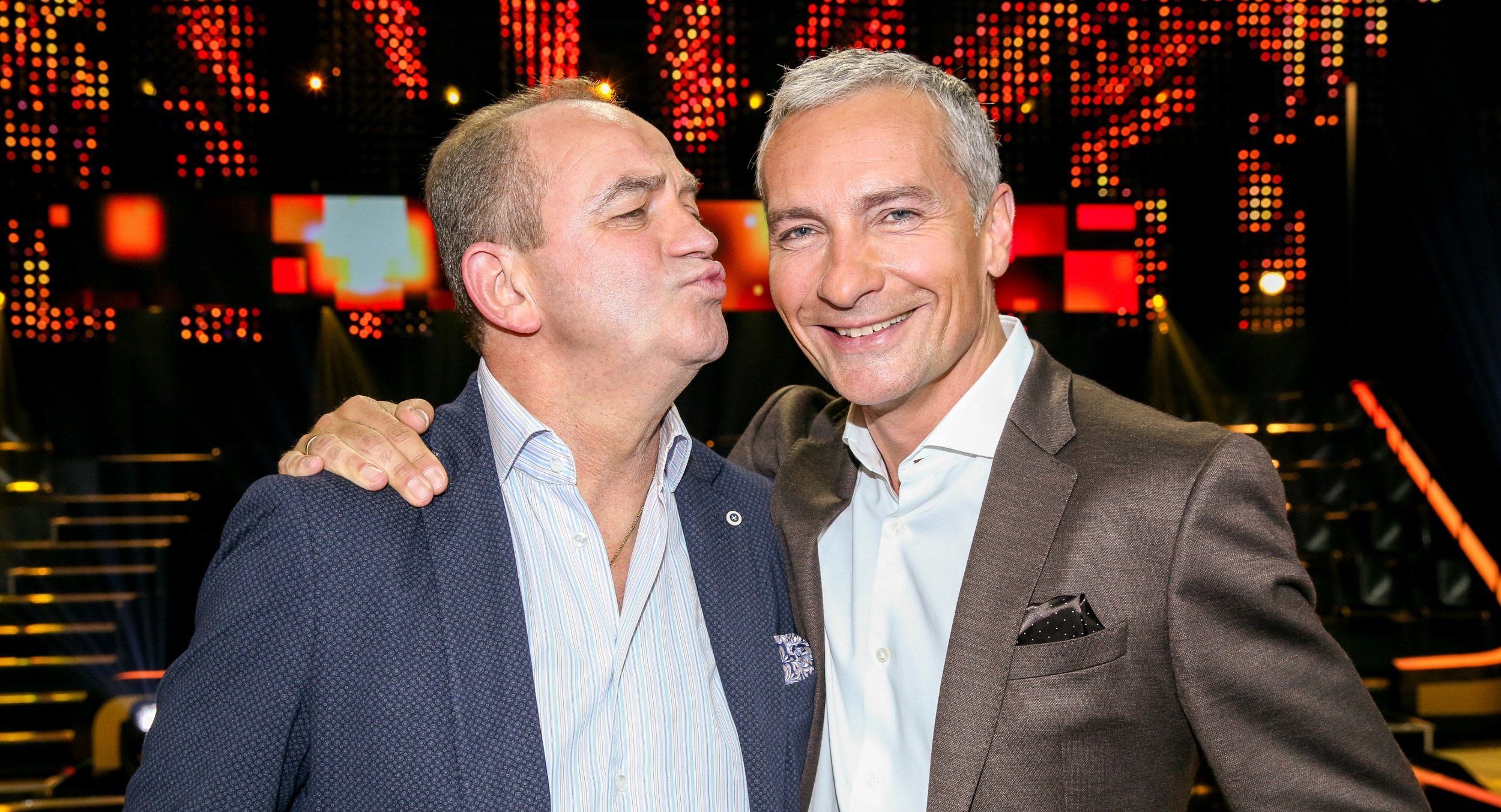 Herbert Prohaska und Rainer Pariasek bei einer Veranstaltung.