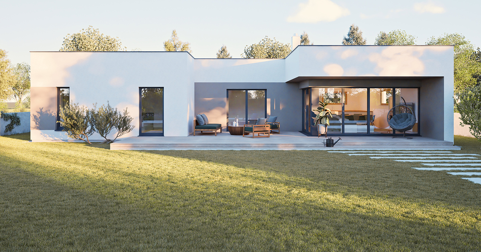 Moderner Bungalow | Credit: Hartl Haus