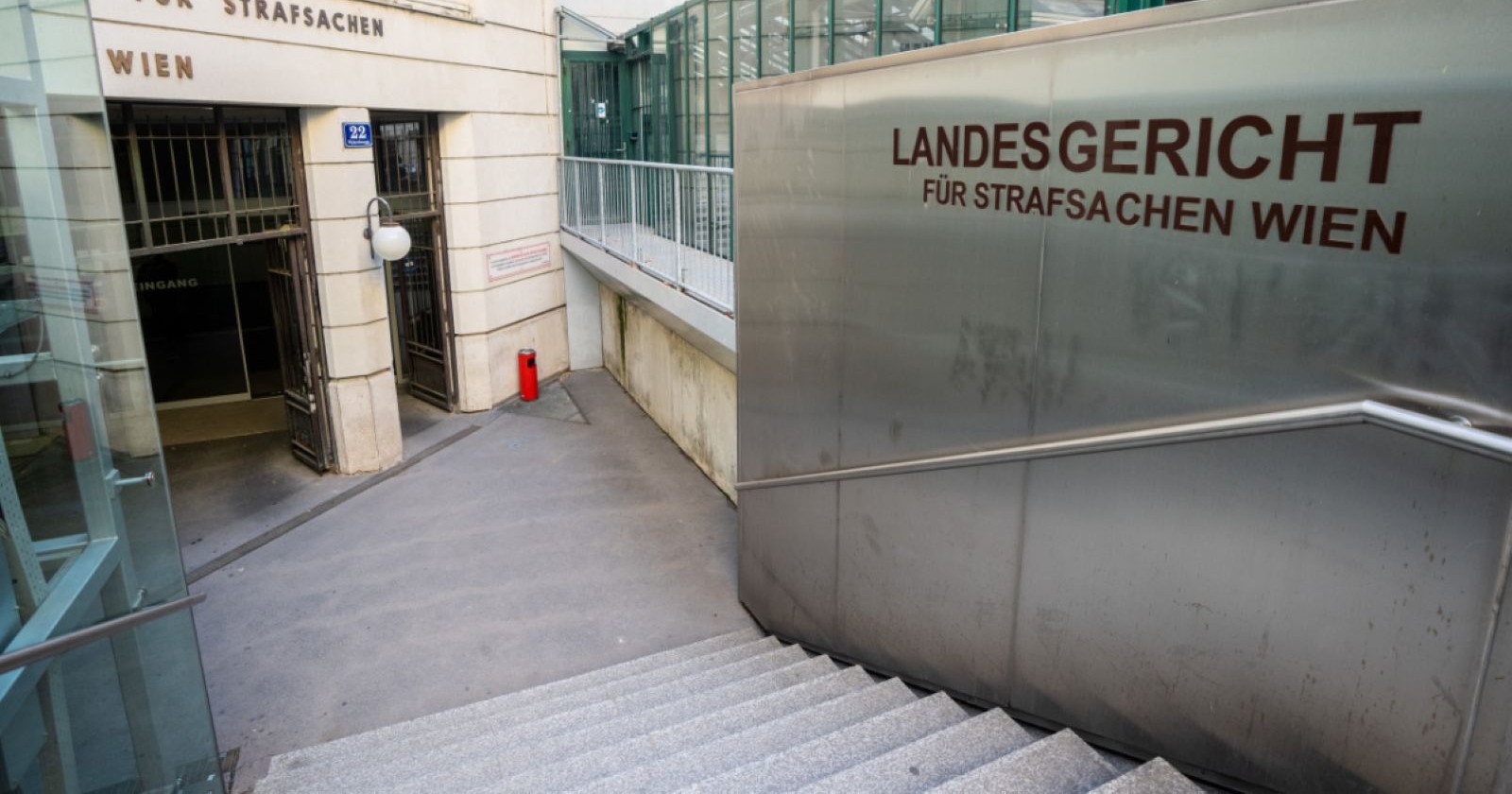 Landesgericht für Strafsachen Wien – Schauplatz des Nowitschok-Prozesses um geheime Skripal-Dokumente und eine mögliche Marsalek-Spur.