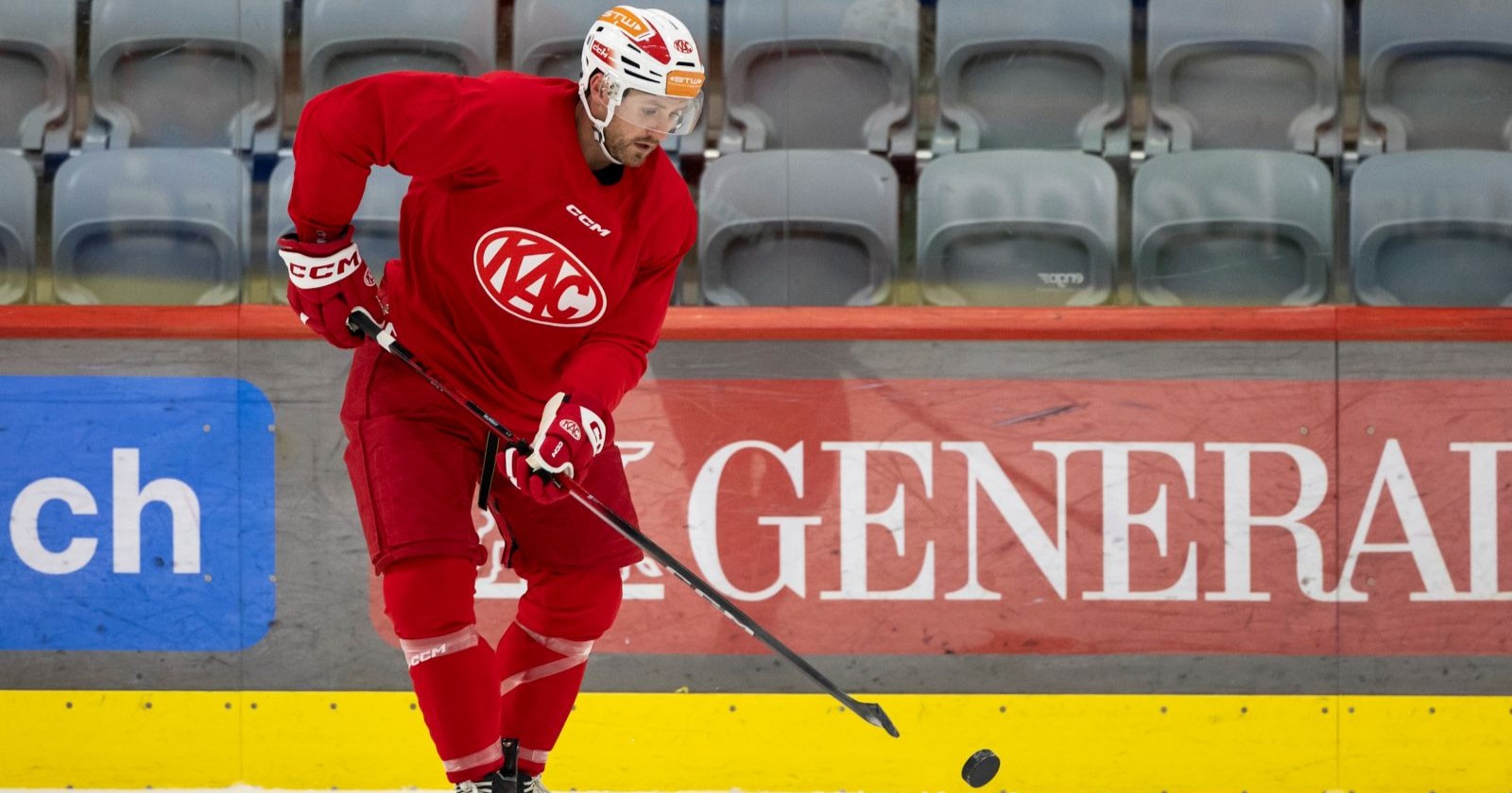 Jordan Murray im Trikot des EC-KAC während einer Trainingseinheit