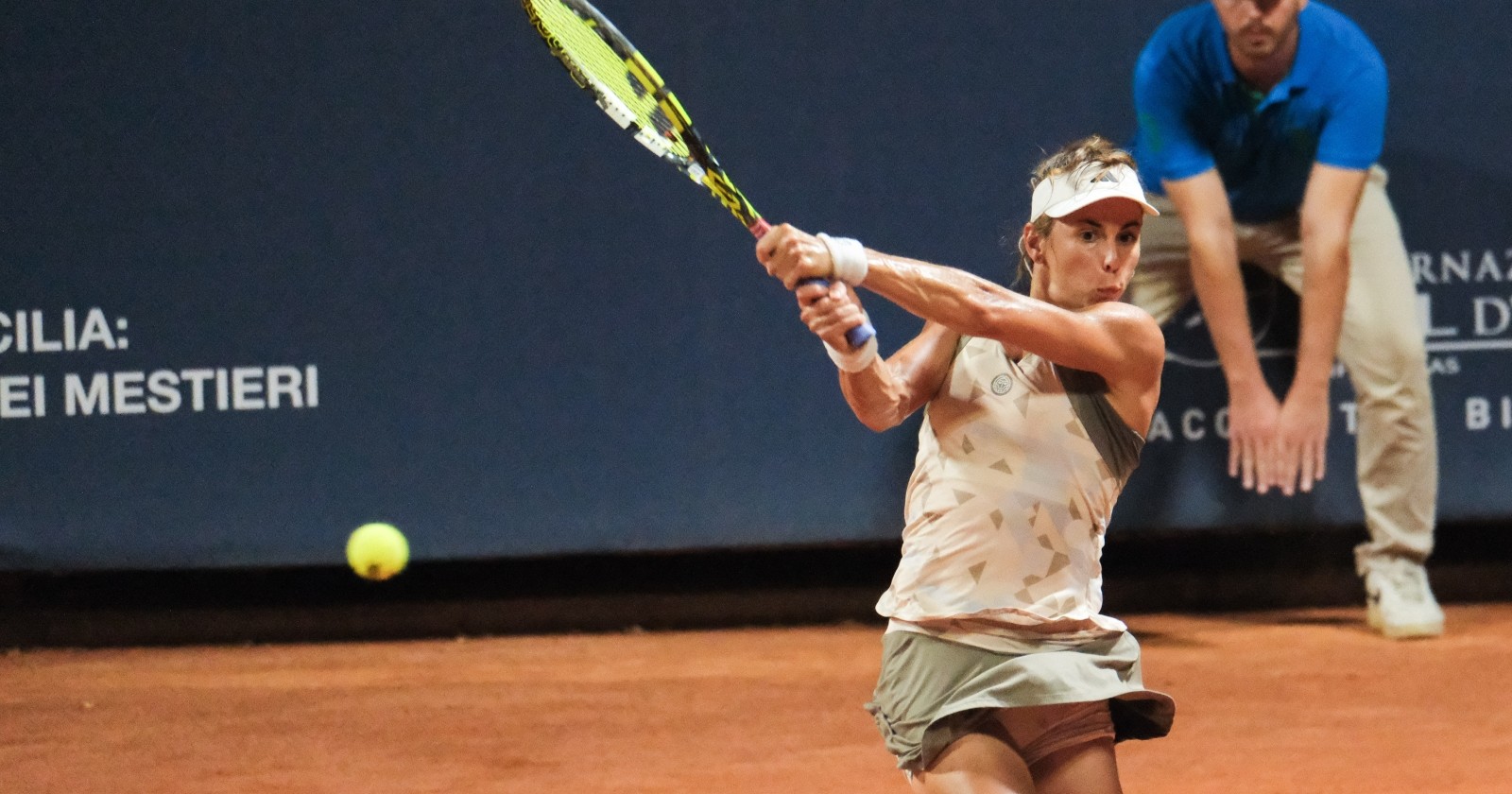 Julia Grabher in Aktion bei den Palermo Ladies Open.