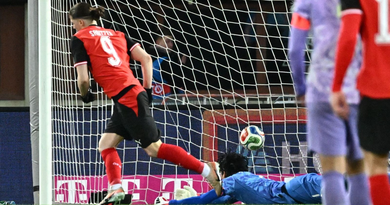 Marcel Sabitzer jubelt nach seinem Treffer zum 1:0 gegen Südkorea im Ernst-Happel-Stadion.