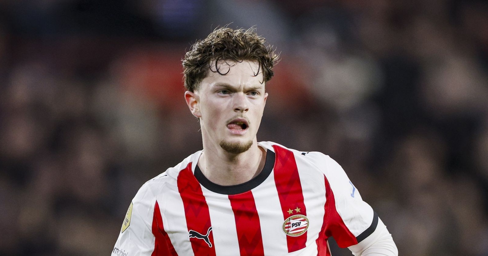 Paul Wanner im Trikot von PSV Eindhoven während eines Spiels – der Offensivspieler hat sich für das österreichische Nationalteam entschieden.