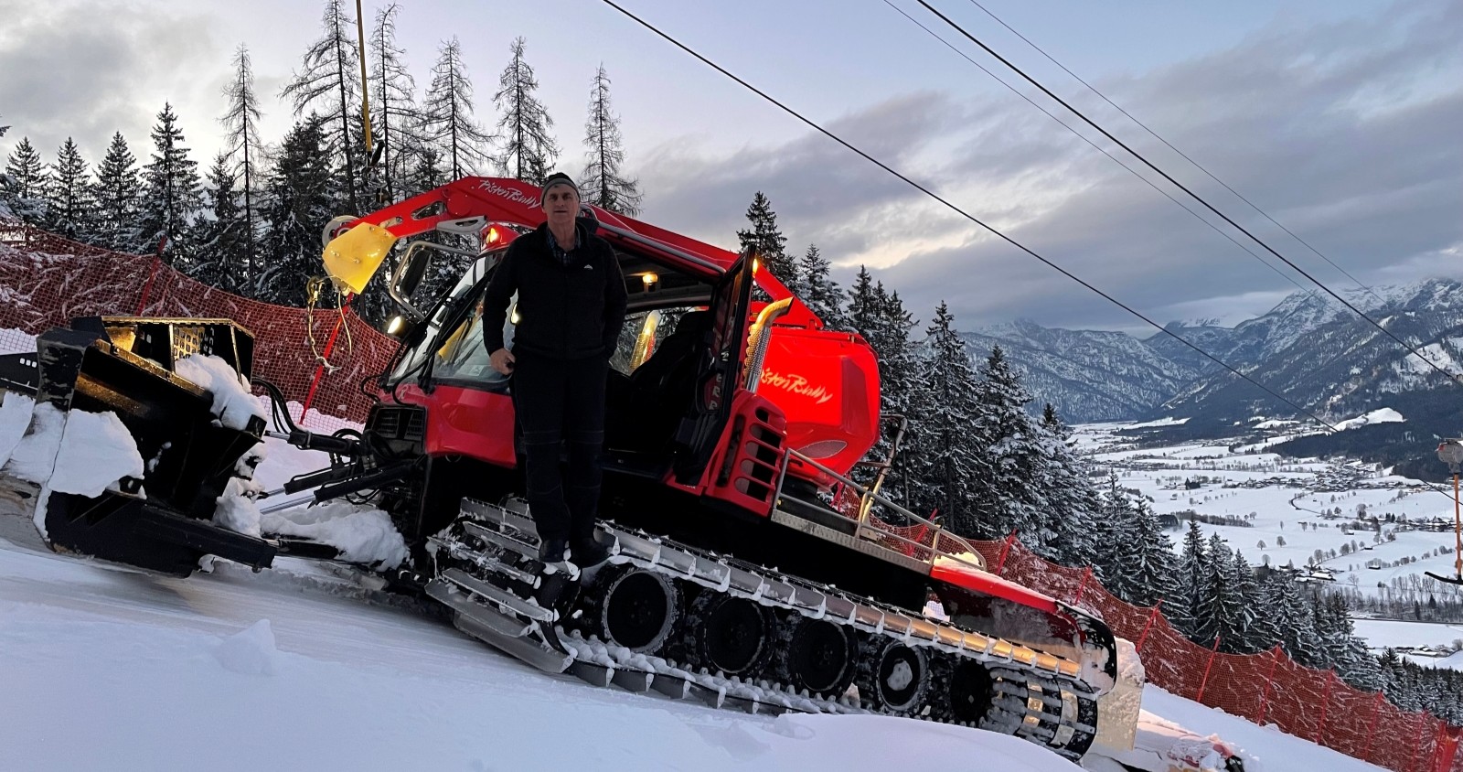 Peter Hör auf der Skipiste Hinterreit.