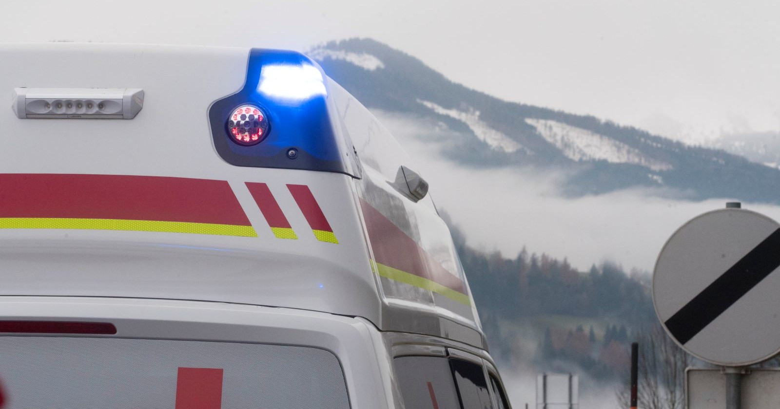 Rettungswagen im Einsatz.