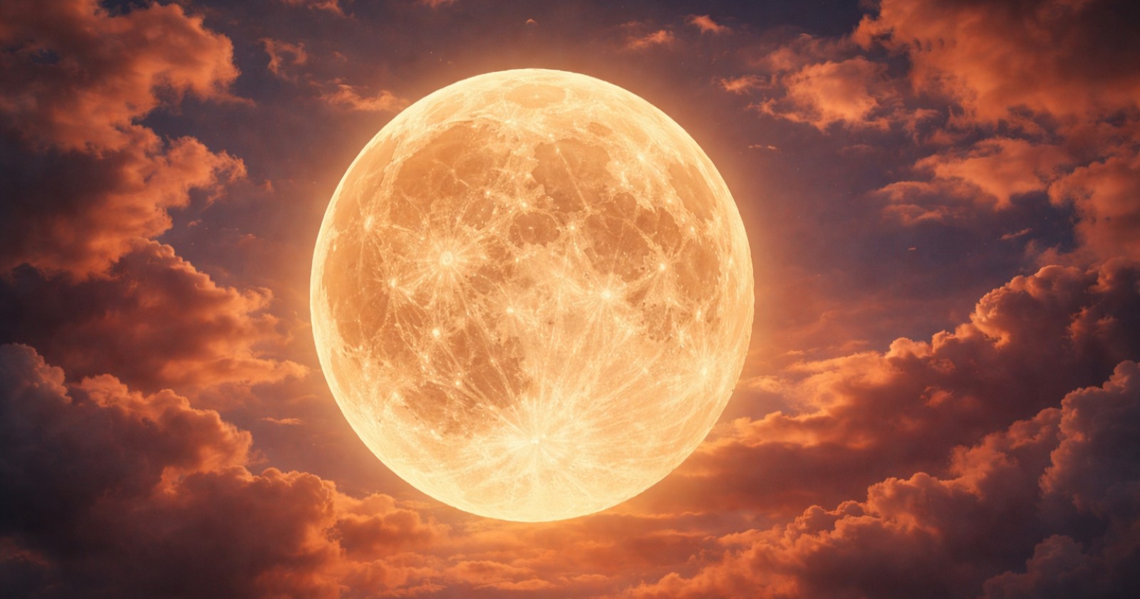 Goldener Vollmond, der als Wurmmond bekannt ist, leuchtet über orangefarbenen Abendwolken am Himmel über Wien, zu sehen am 3. März 2026.