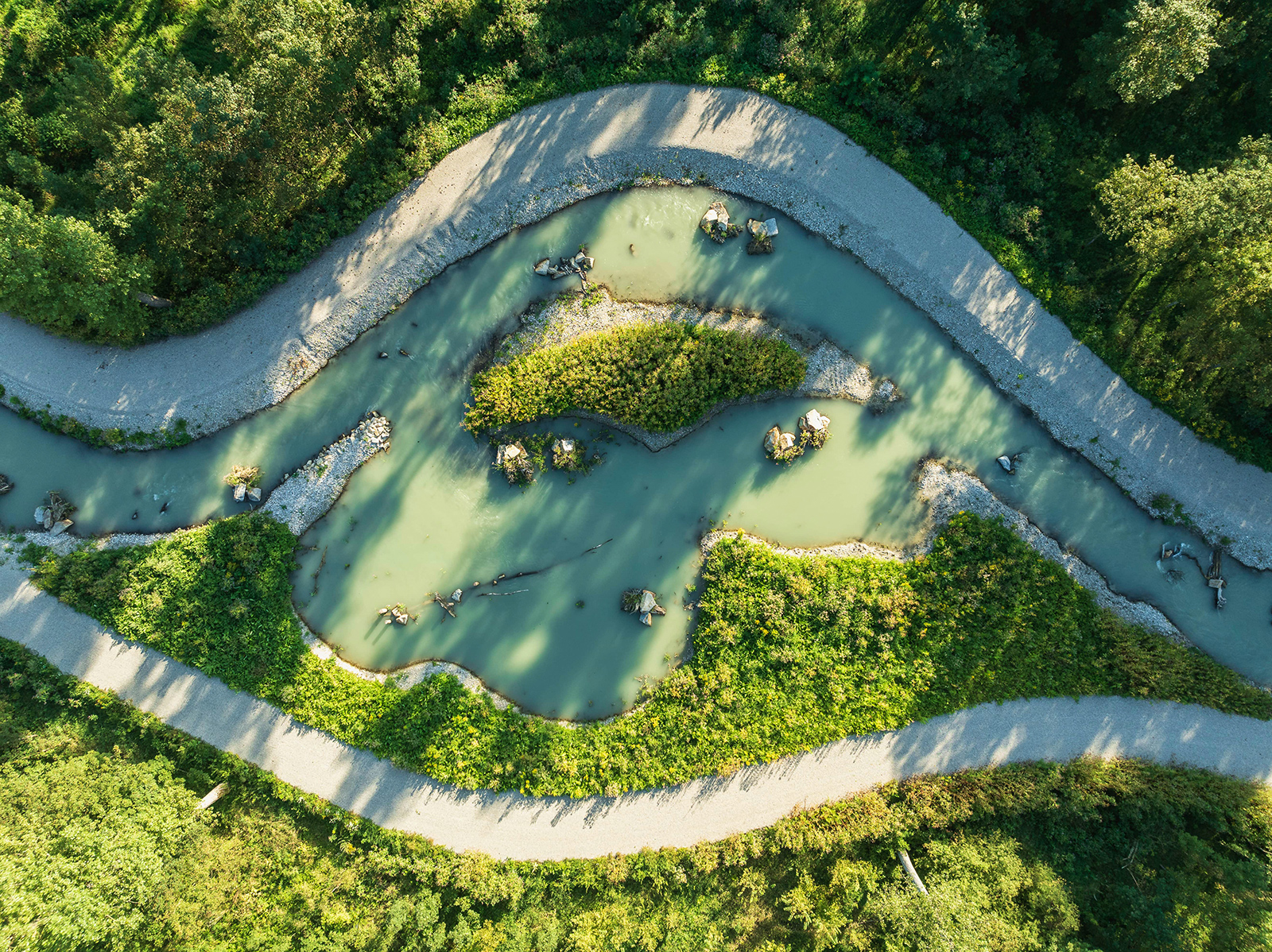 Luftaufnahme von Flusslandschaft | Credit: Verbund AG