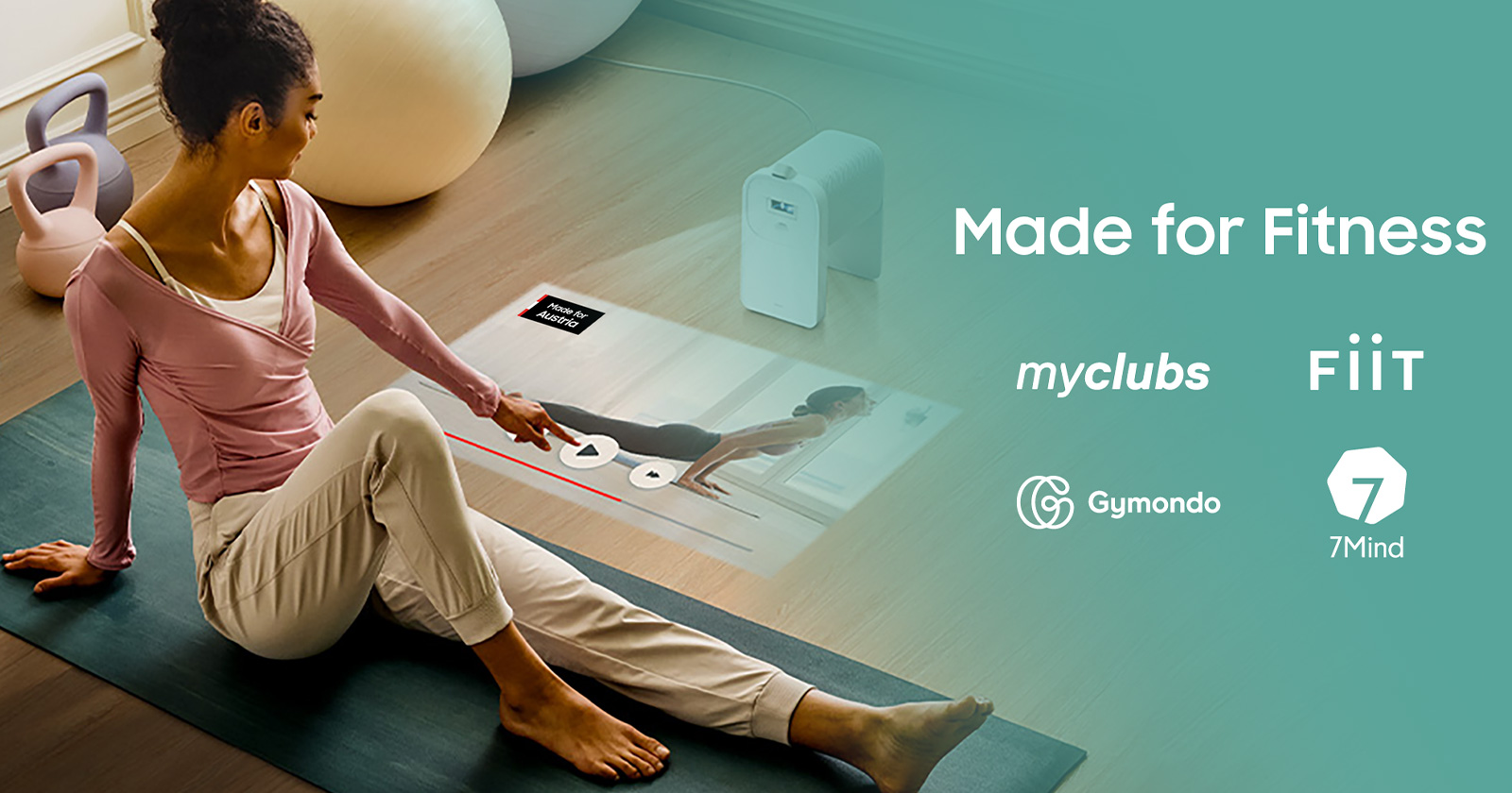 Frau beim Fitnesstraining zu Hause | Credit: Samsung