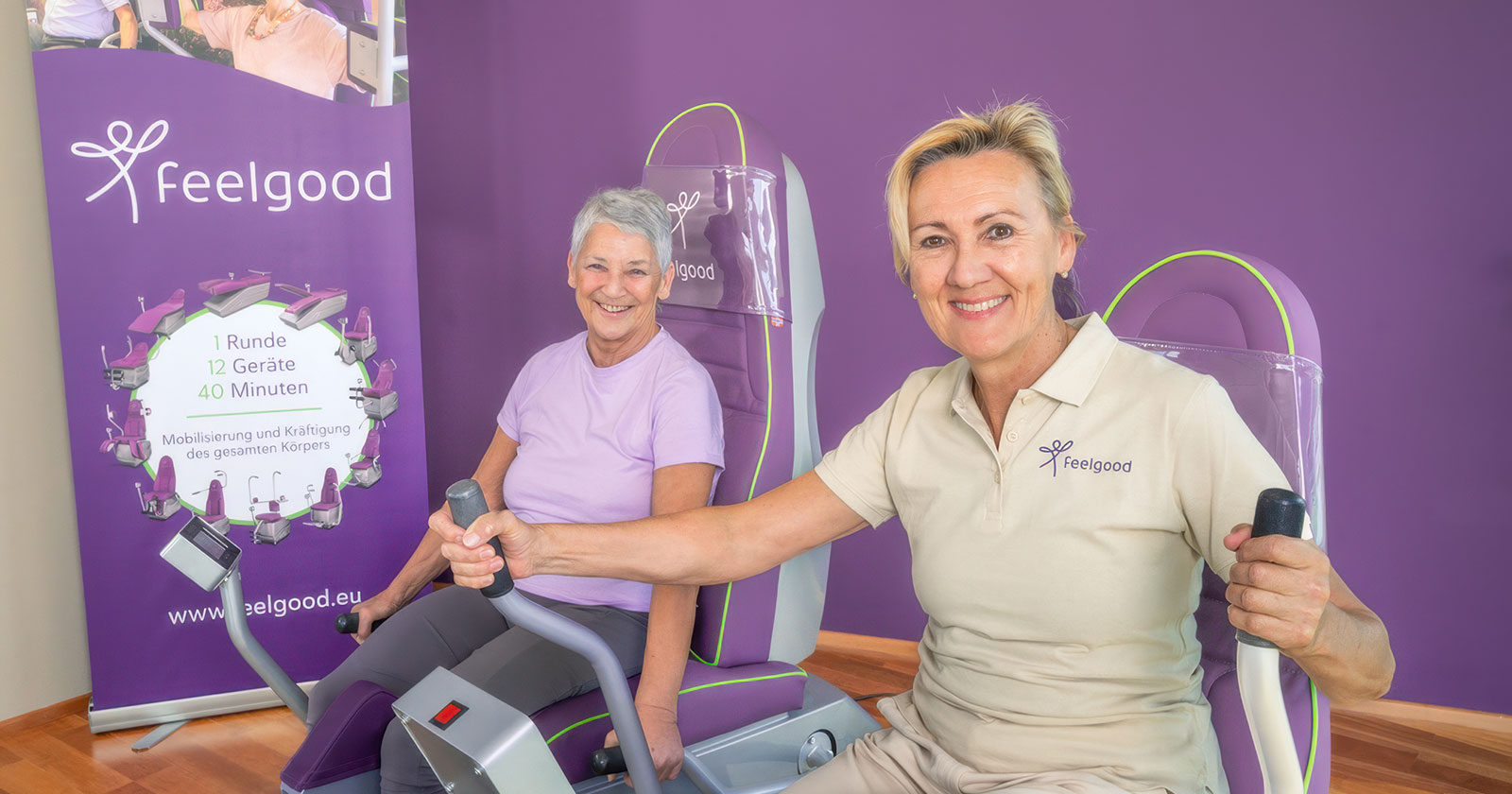 Eine ältere Dame beim feelgood Workout | Credit: feelgood