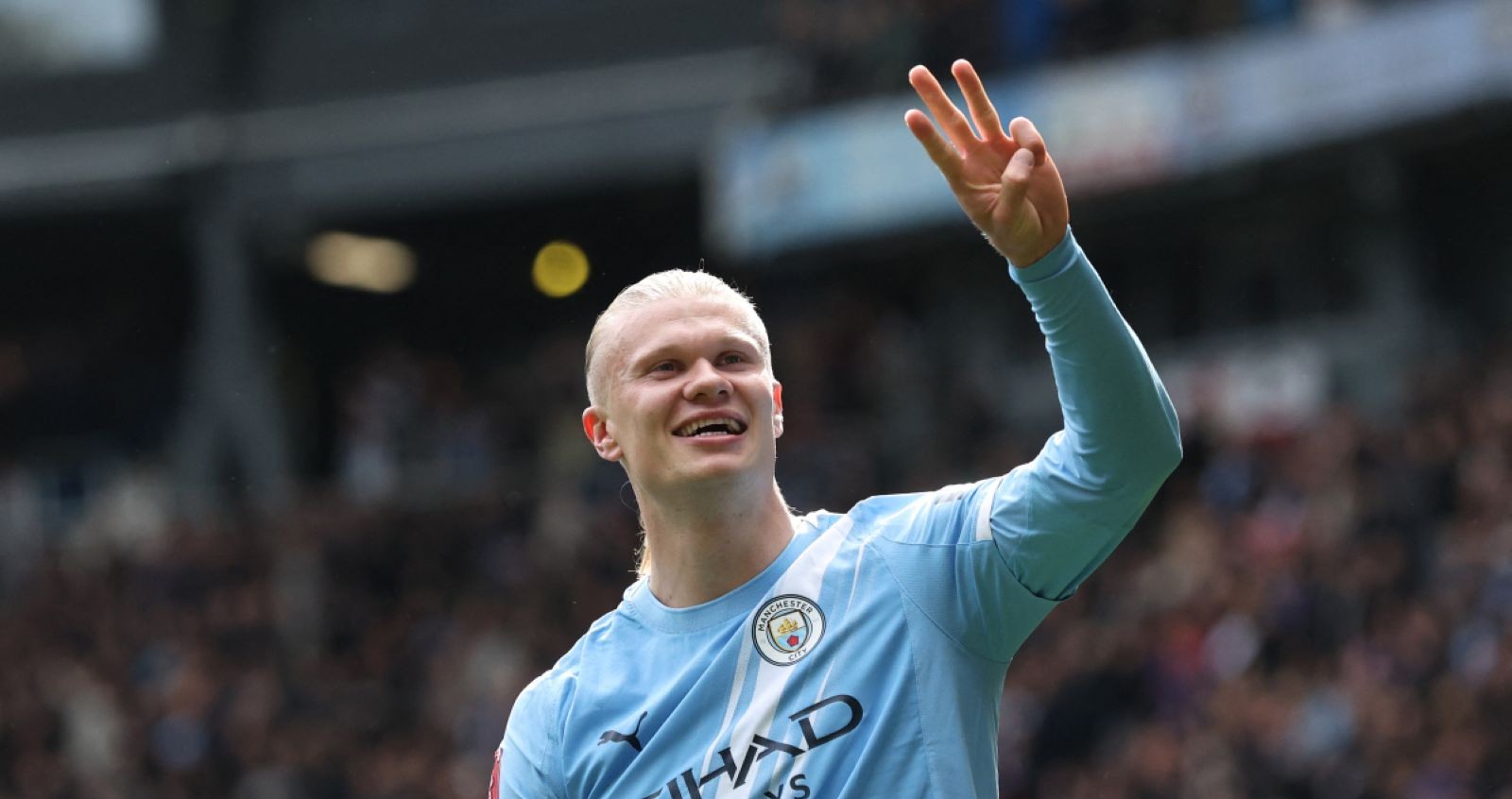 Erling Haaland jubelte dreimal gegen Liverpool.