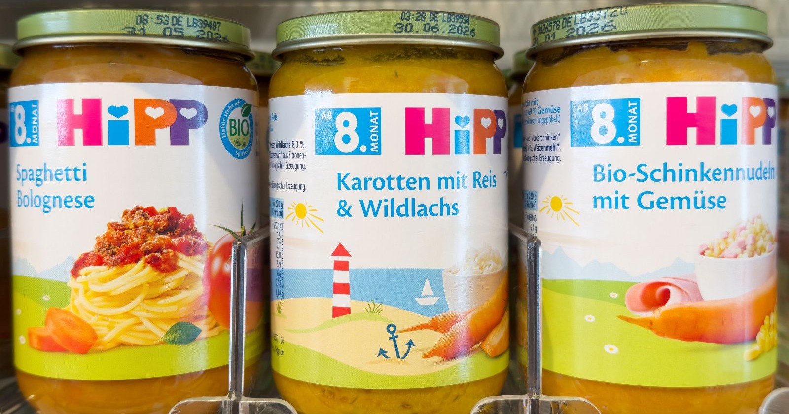 HiPP Babynahrung Gläschen im Regal bei SPAR Österreich – Rückruf wegen möglicher Manipulation und Lebensgefahr durch gefährlichen Stoff