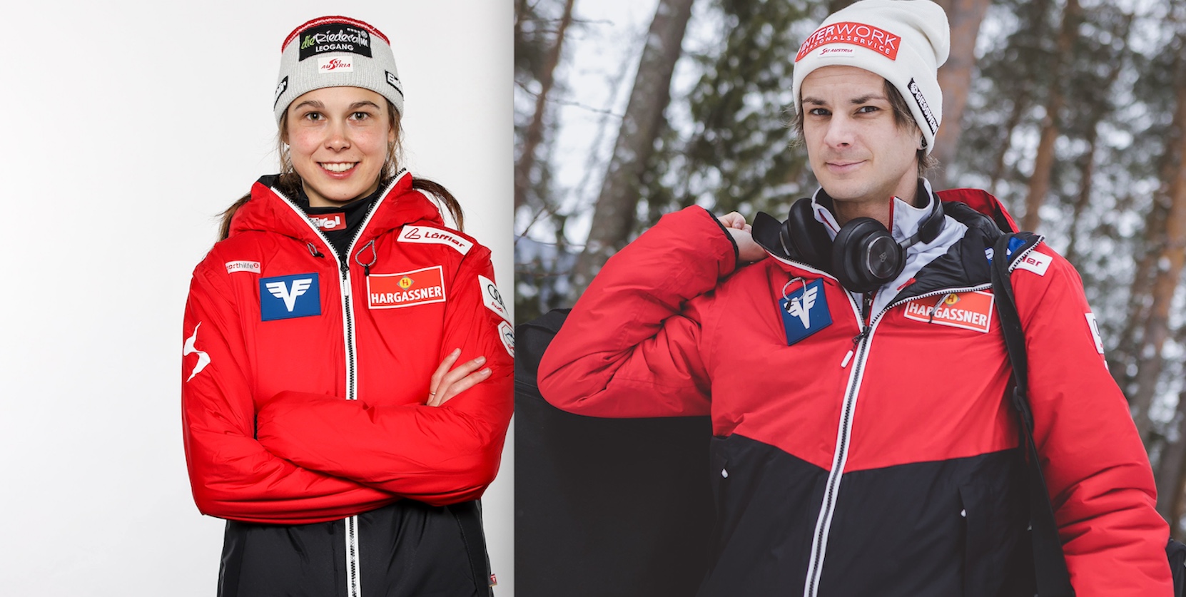 Lisa Eder und Manuel Fettner in einer Bildcollage, ein Streit rund um Fettner soll zum Rücktritt von Lisa Eder geführt haben