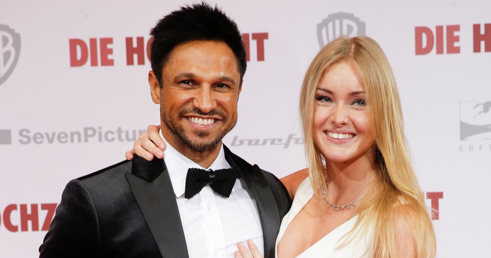 Patrice Aminati und Daniel Aminati lächeln gemeinsam bei einem öffentlichen Auftritt vor ihrer Trennung