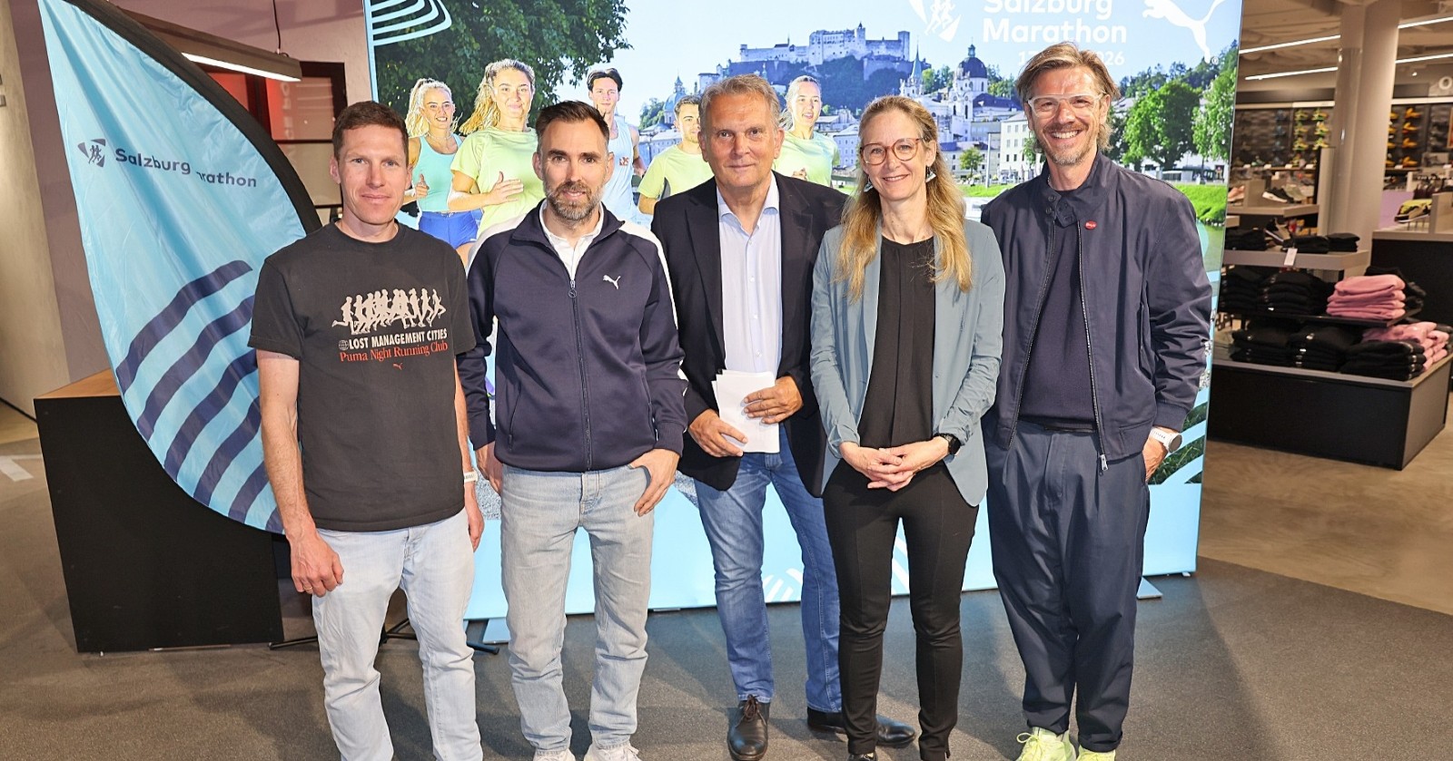 Die Veranstalter beim Salzburg Marathon 2026 Pressekonferenz.