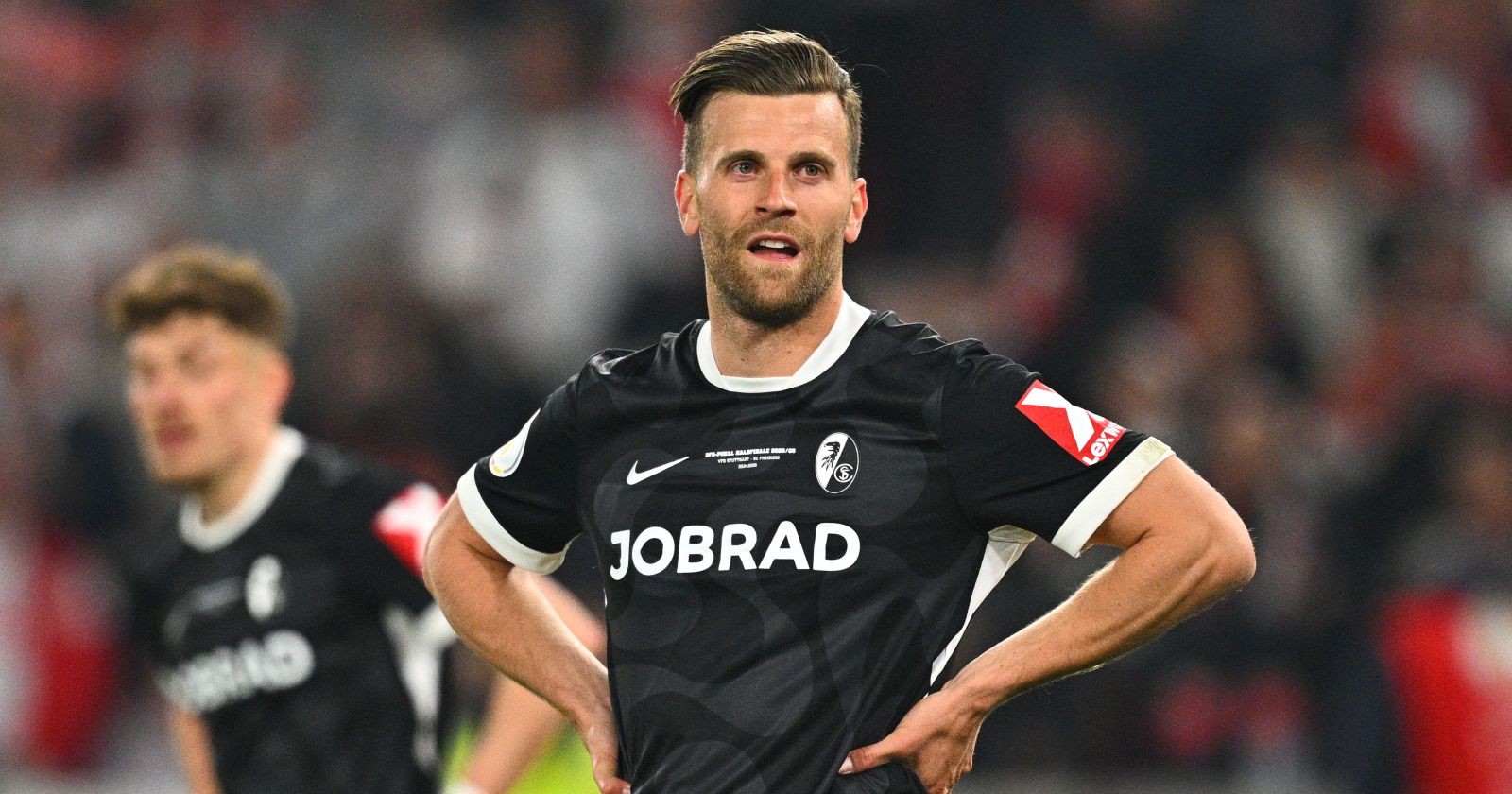 Lucas Höler beim DFB-Pokal-Halbfinale des SC Freiburg gegen den VFB Stuttgart