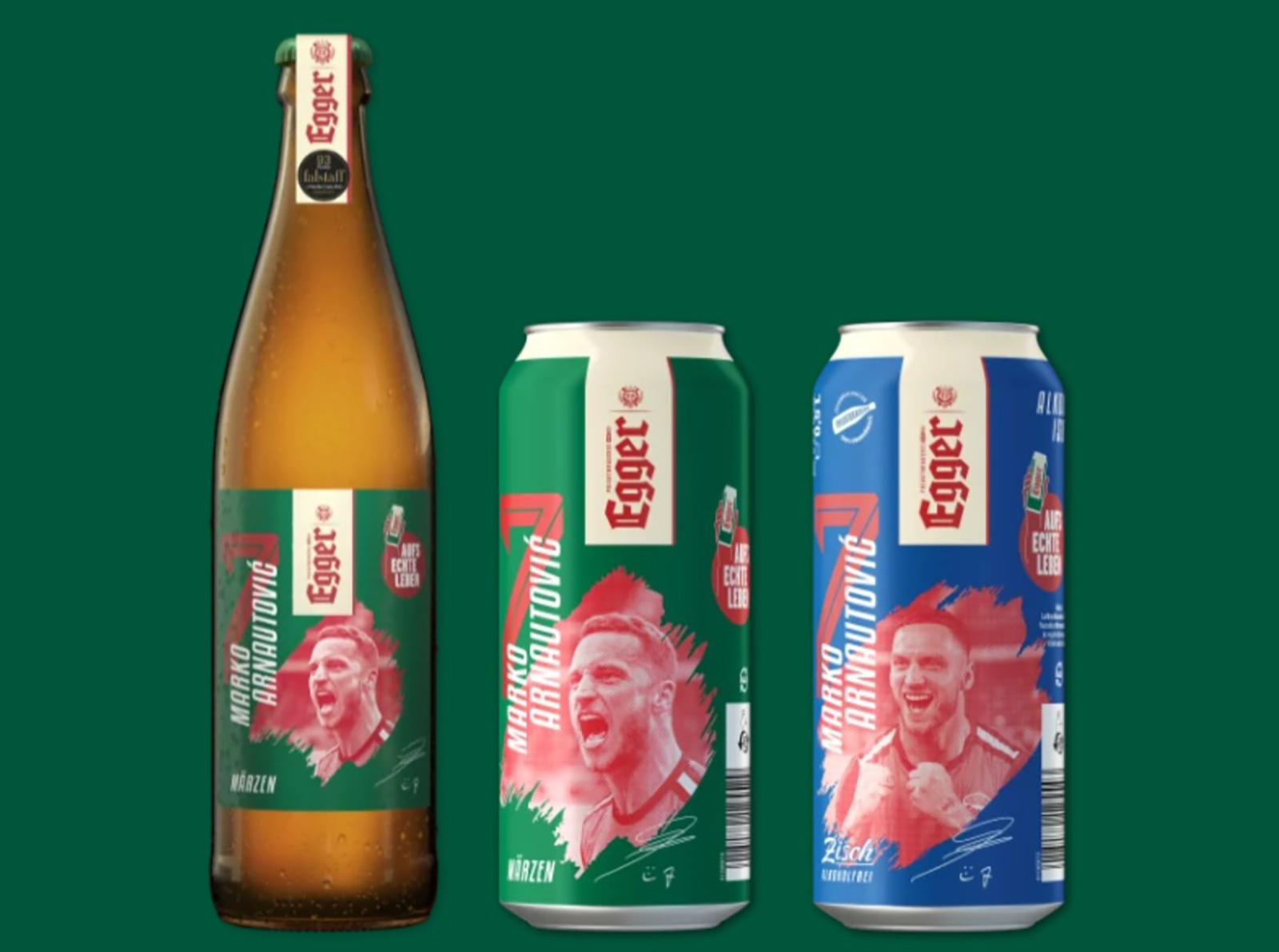Dosen und Glasflasche von Egger Bier | Credit: Egger Bier