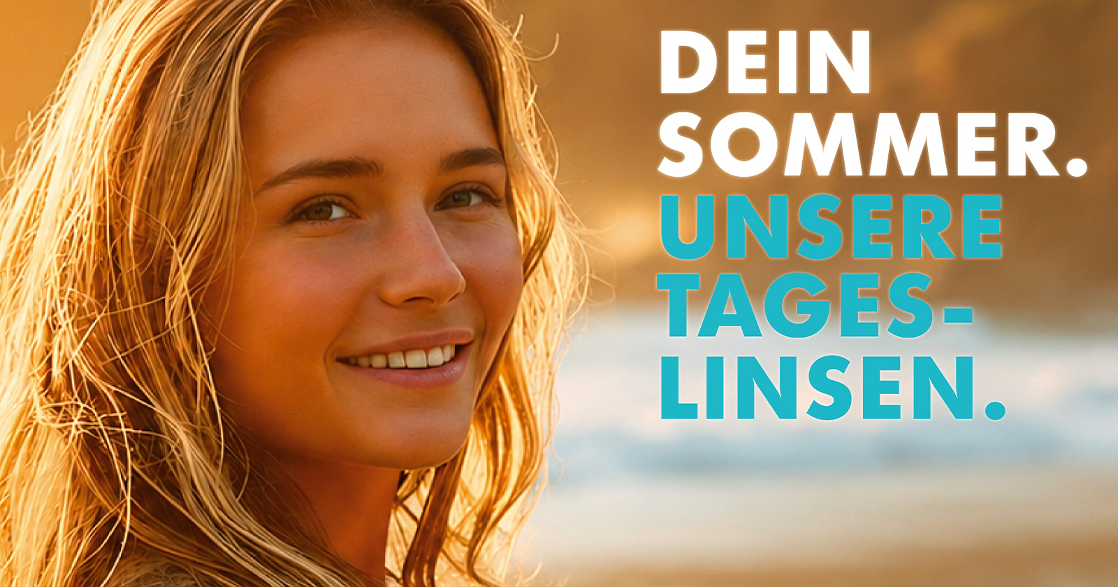 Junge Frau am Strand | Credit: United Optics