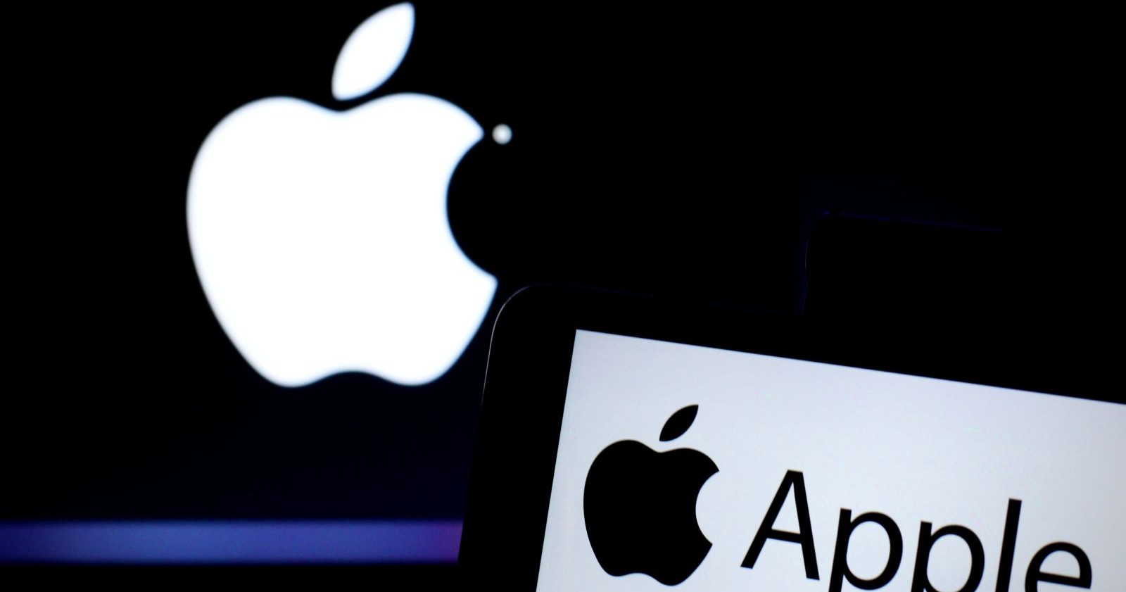 Themenbild mit dem Apple-Logo, dem Entwickler des iPhone