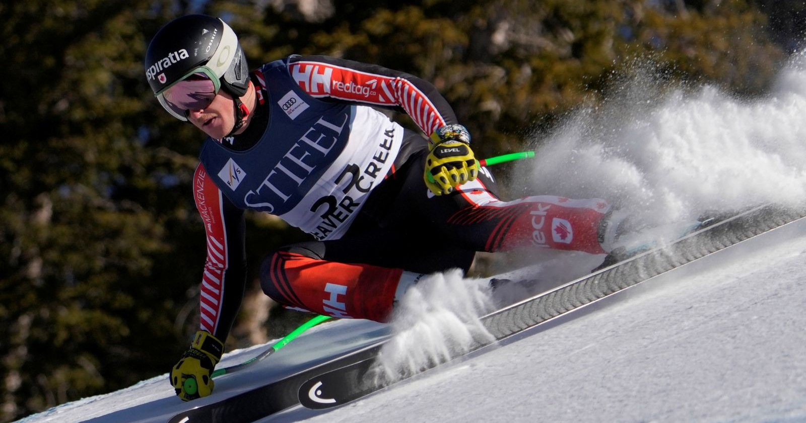 Broderick Thompson während der Abfahrt in Beaver Creek