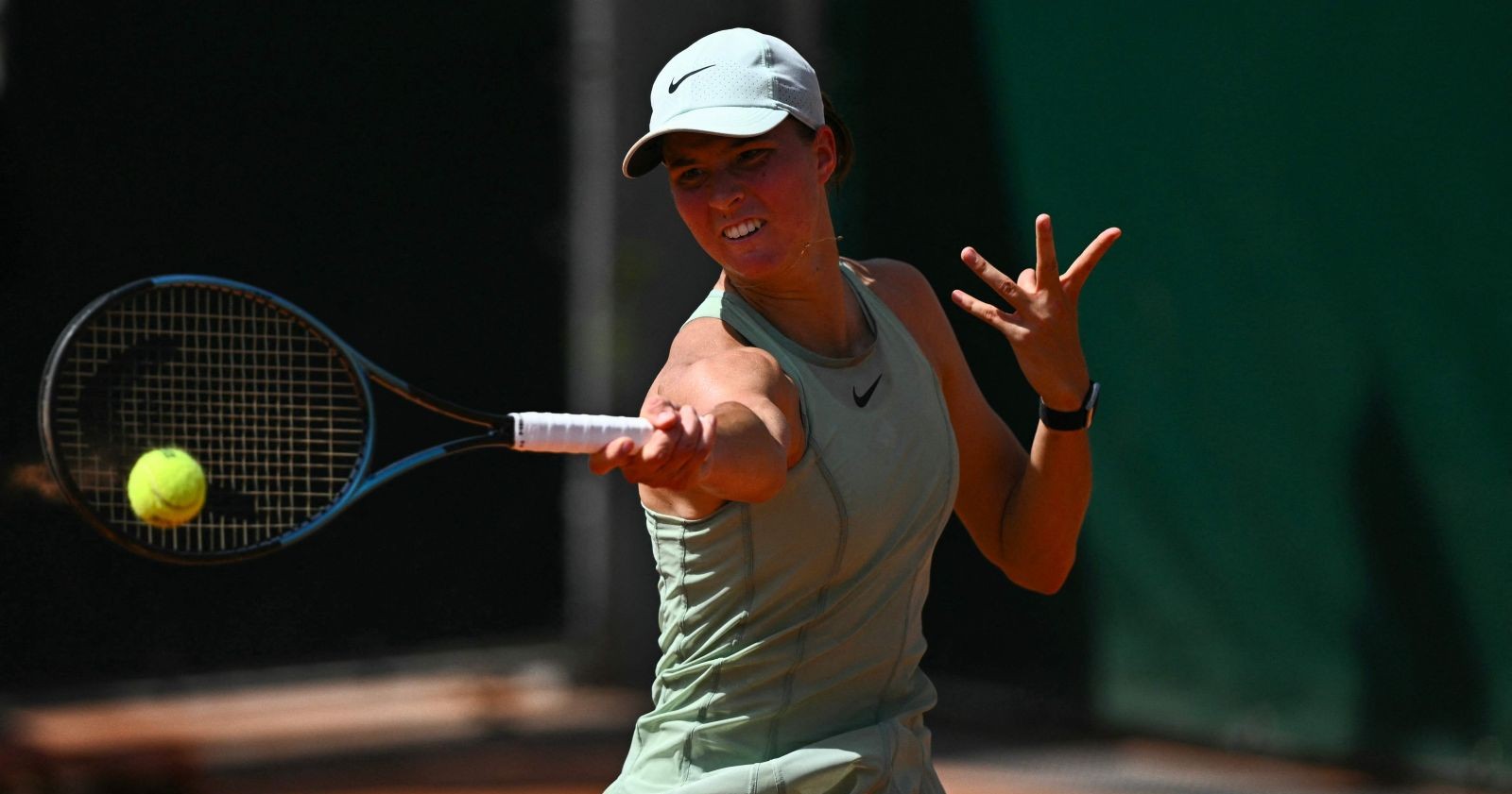 Lilli Tagger während dem Erstrundenspiel der French Open
