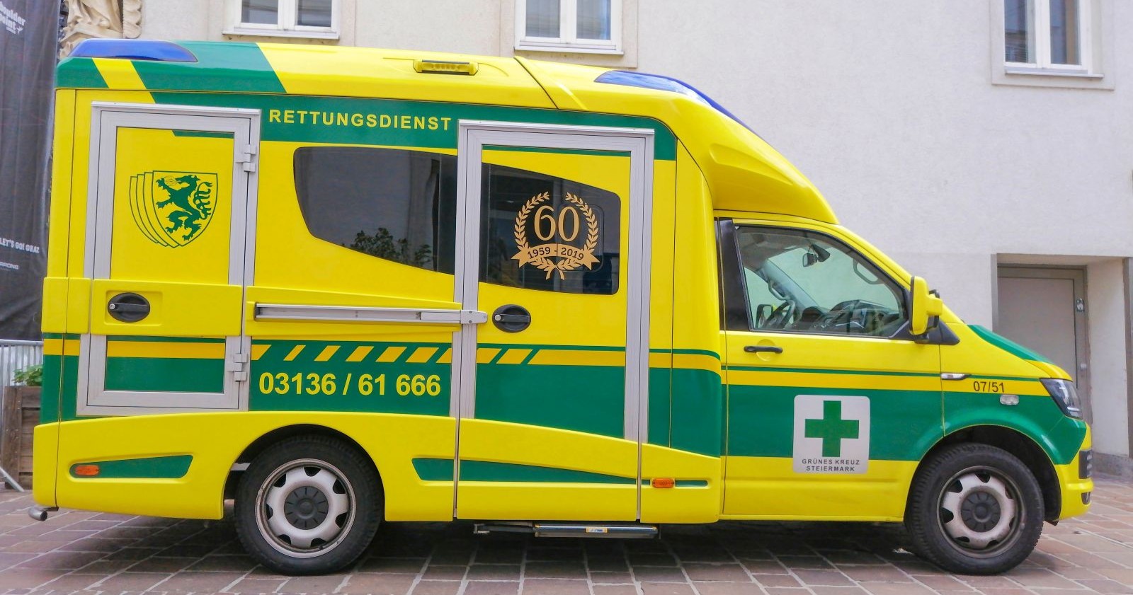 Rettungswagen in Graz