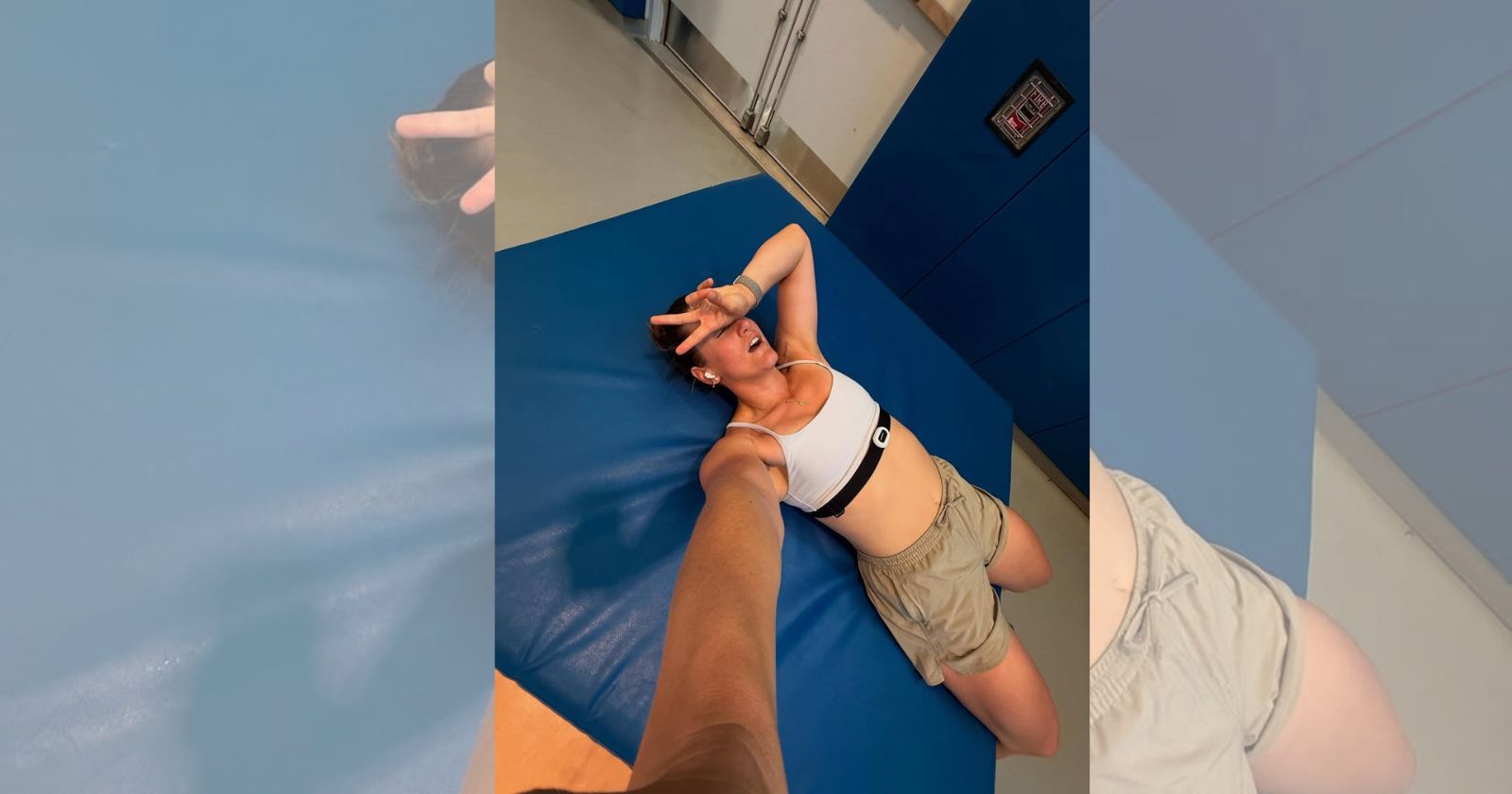 Paula Moltzan während des Trainings