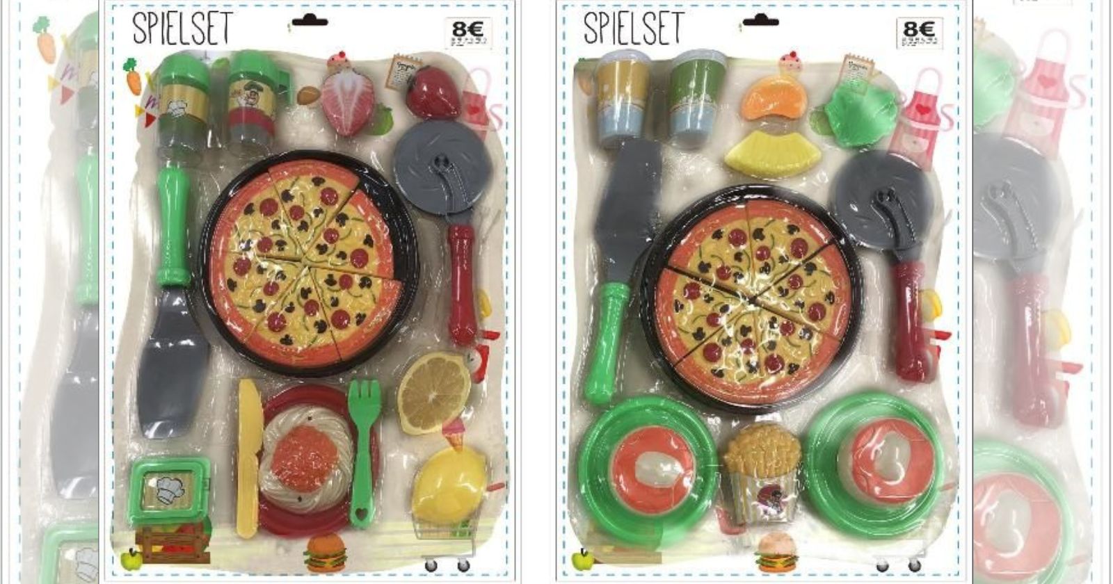 Symbolbild eines Spielzeug-Pizzasets aus Kunststoff