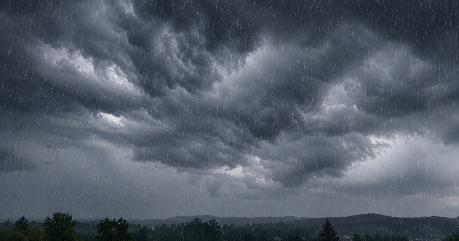 Regenwolken und Regenschauer als Themenbild für das Wetter in Österreich