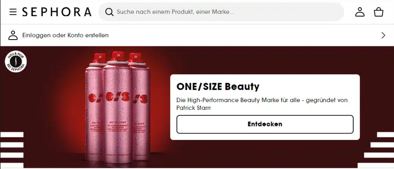 Website von Sephora | Credit: Sephora