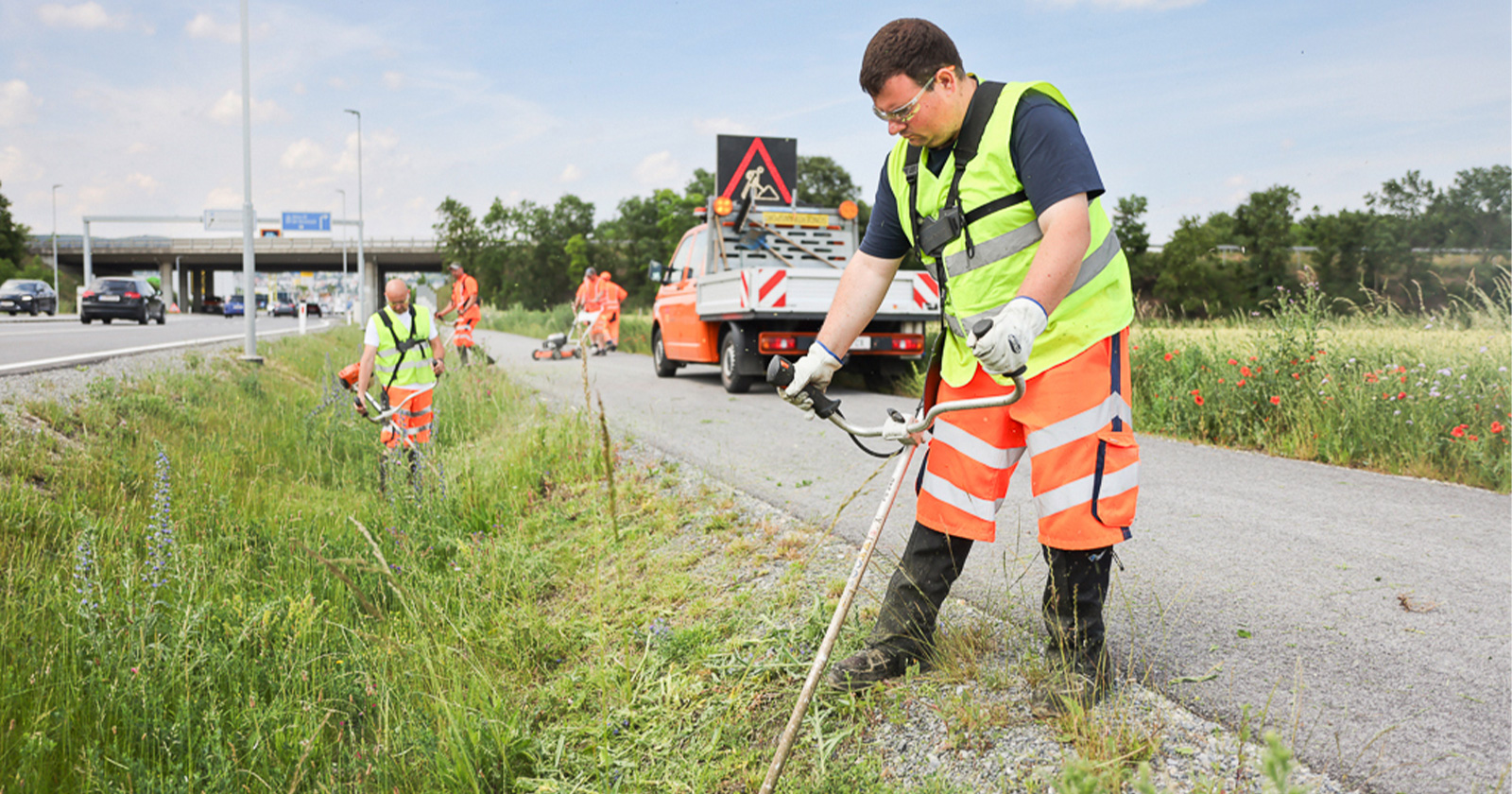 Straßenarbeiter im Einsatz | Credit: AK Burgenland