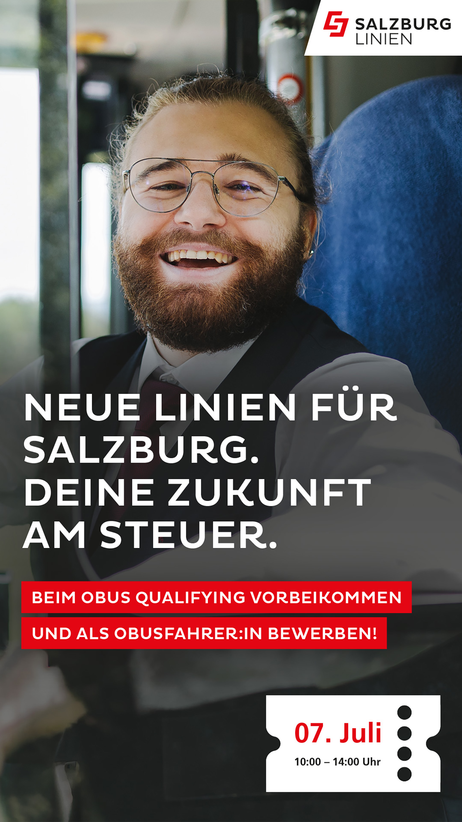 Busfahrer hinter dem Steuer | Credit: Salzburg Linien