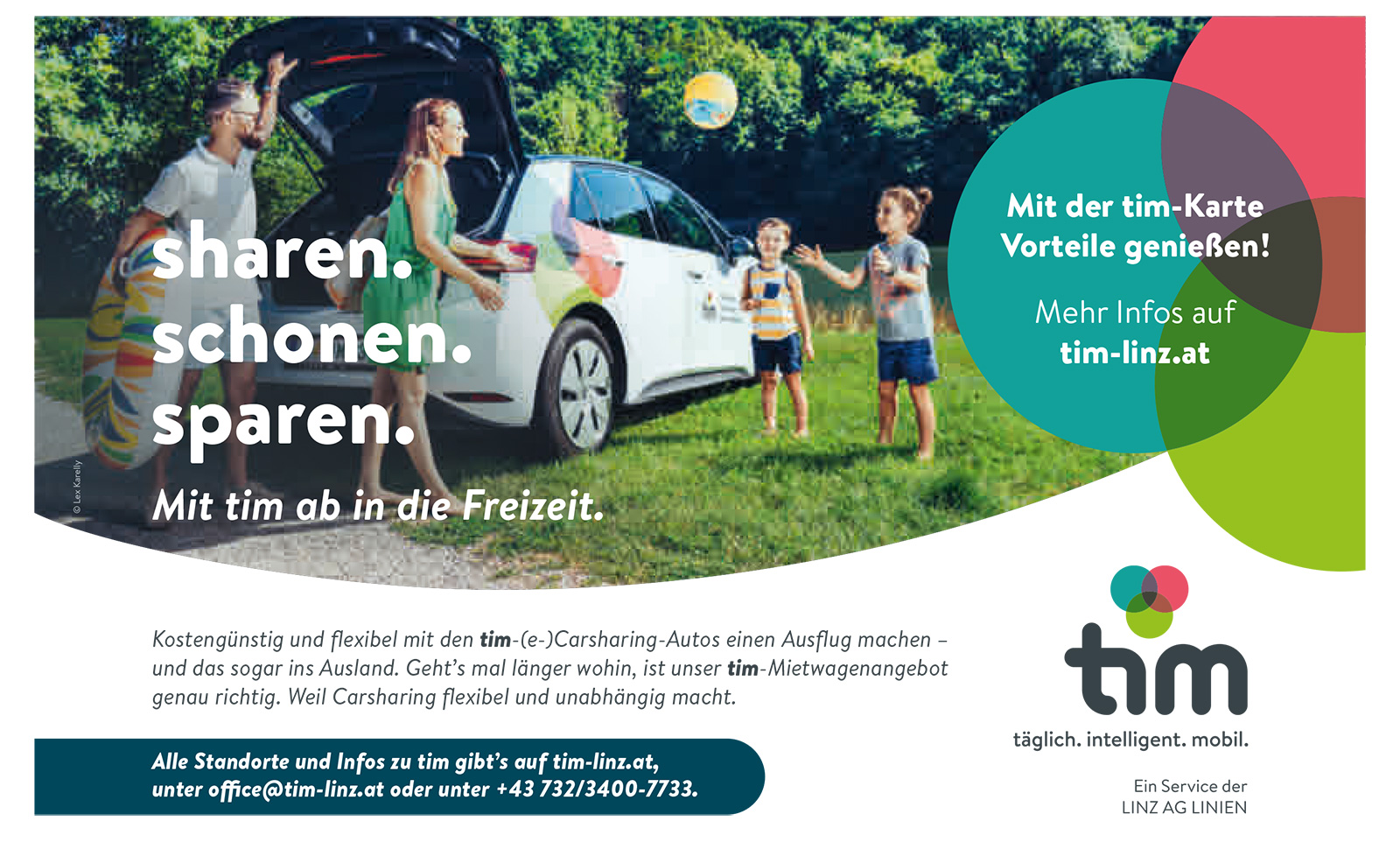Inserat zu Car-Sharing | Credit: LINZ AG