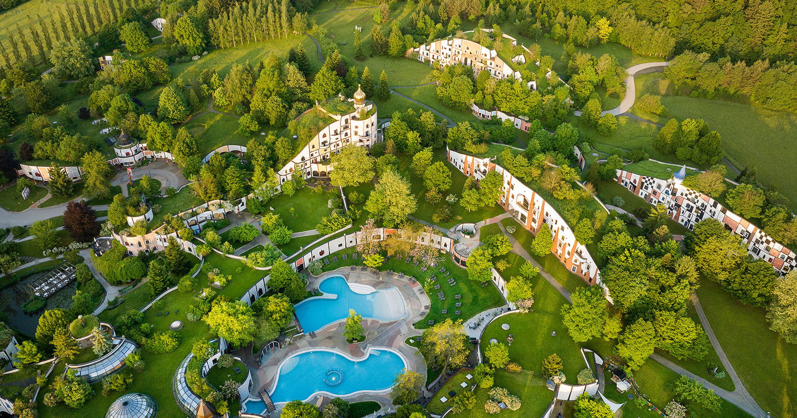 Aufnahme von Rogner Bad Blumau | Credit: Rogner Bad Blumau @ Hundertwasser Architekturprojekt